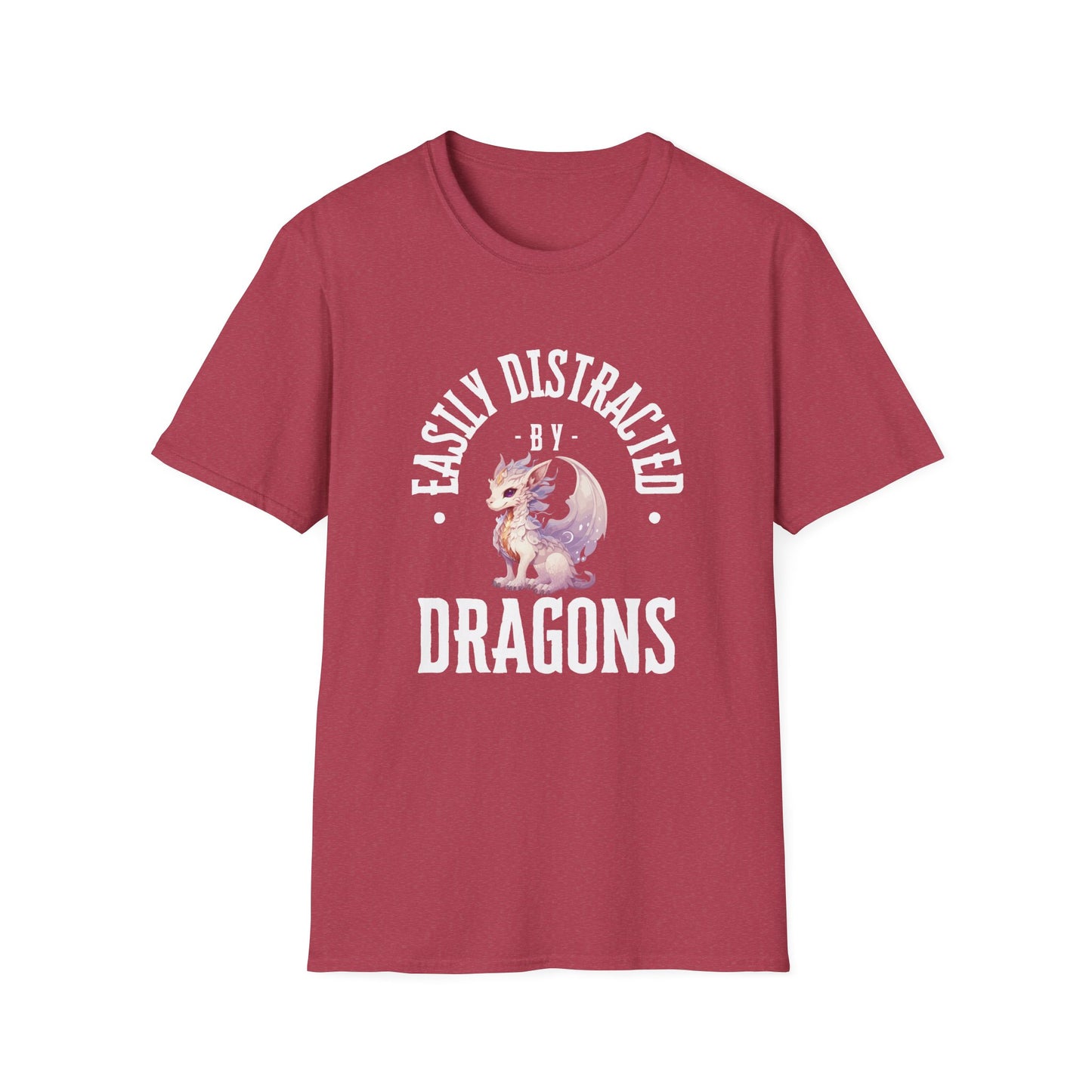 Easily Distracted by Dragons Unisex Softstyle T-Shirt