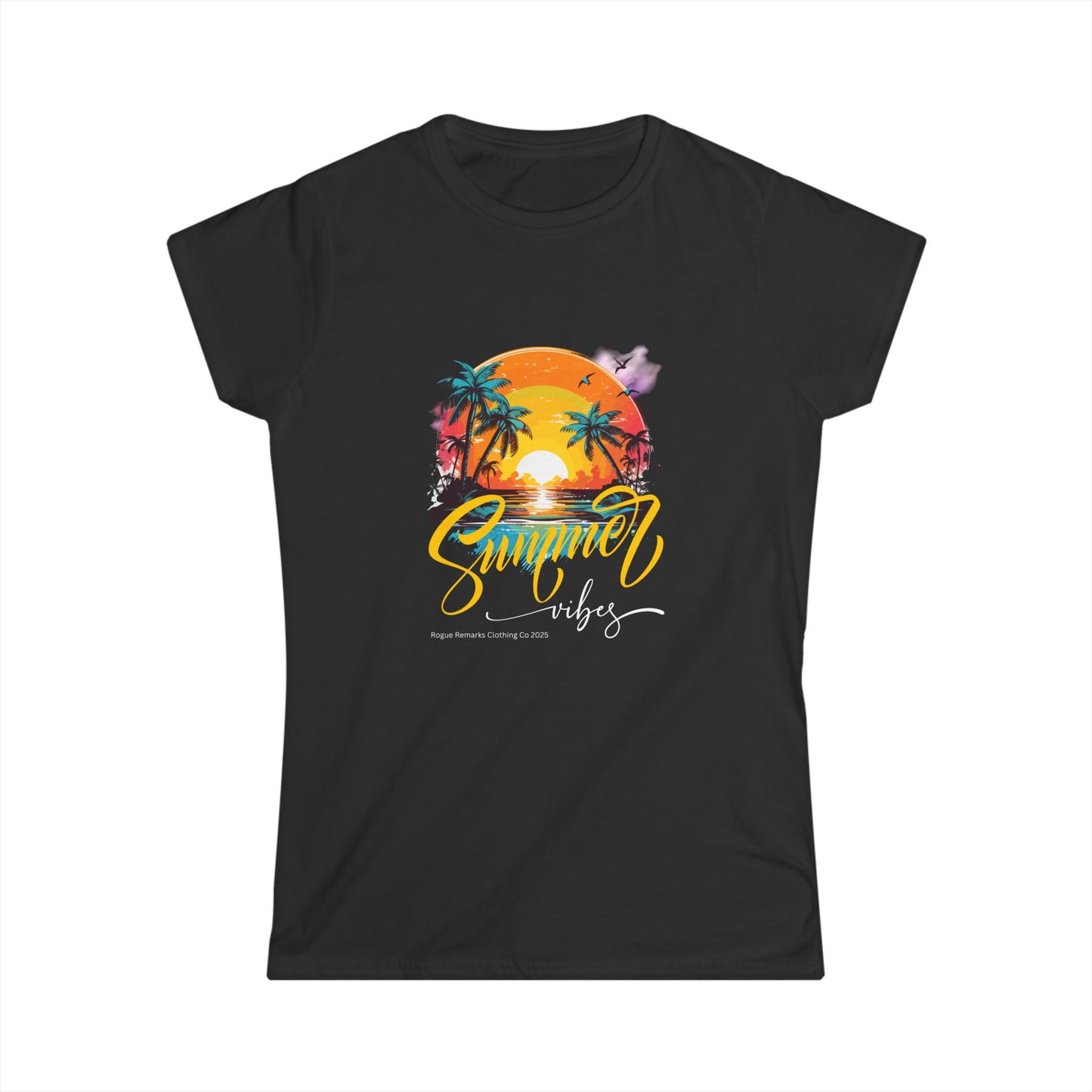 Summer Vibes T-Shirt – Escape to Paradise! Women's Softstyle Tee