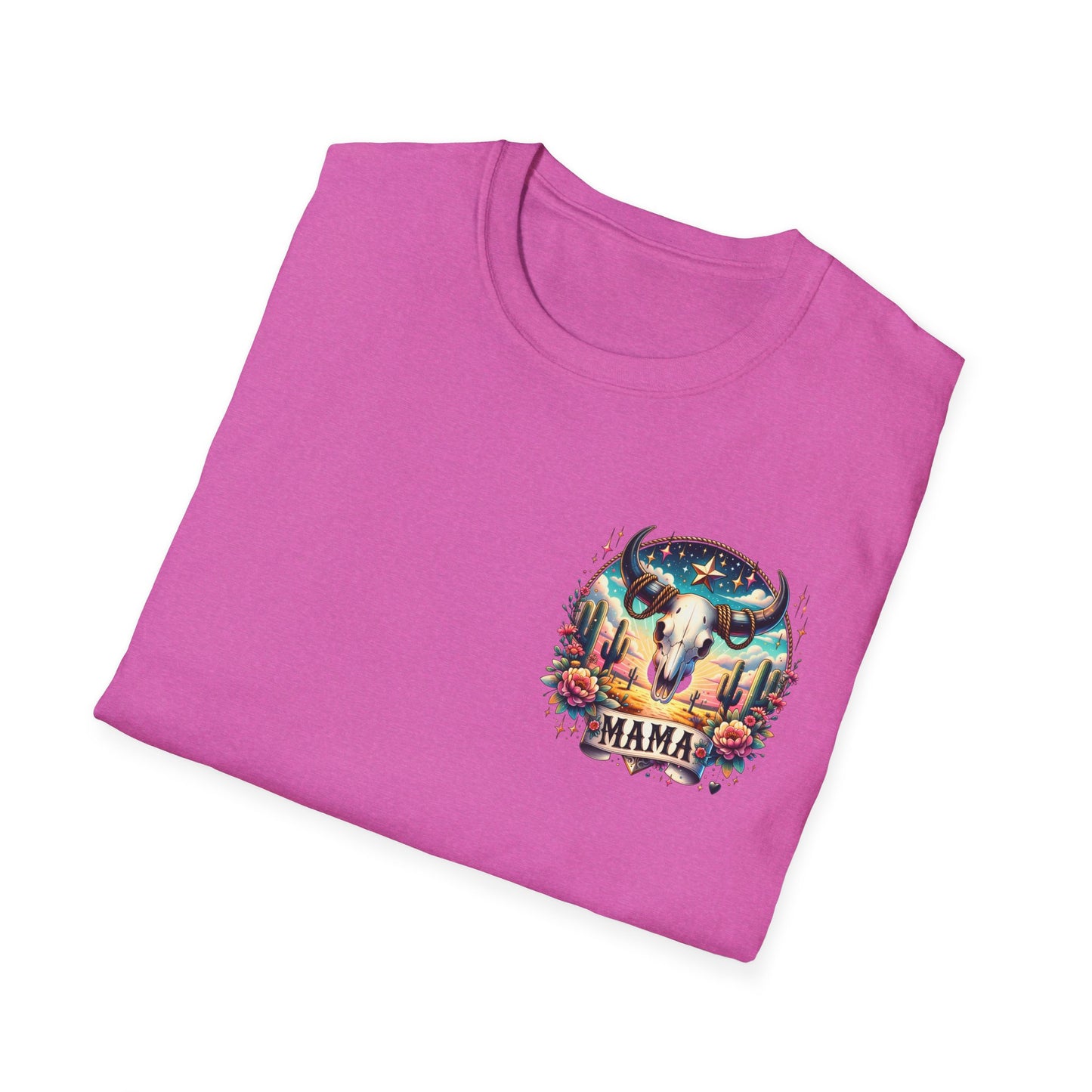 “Mama” Bull Skull Unisex Softstyle T-Shirt