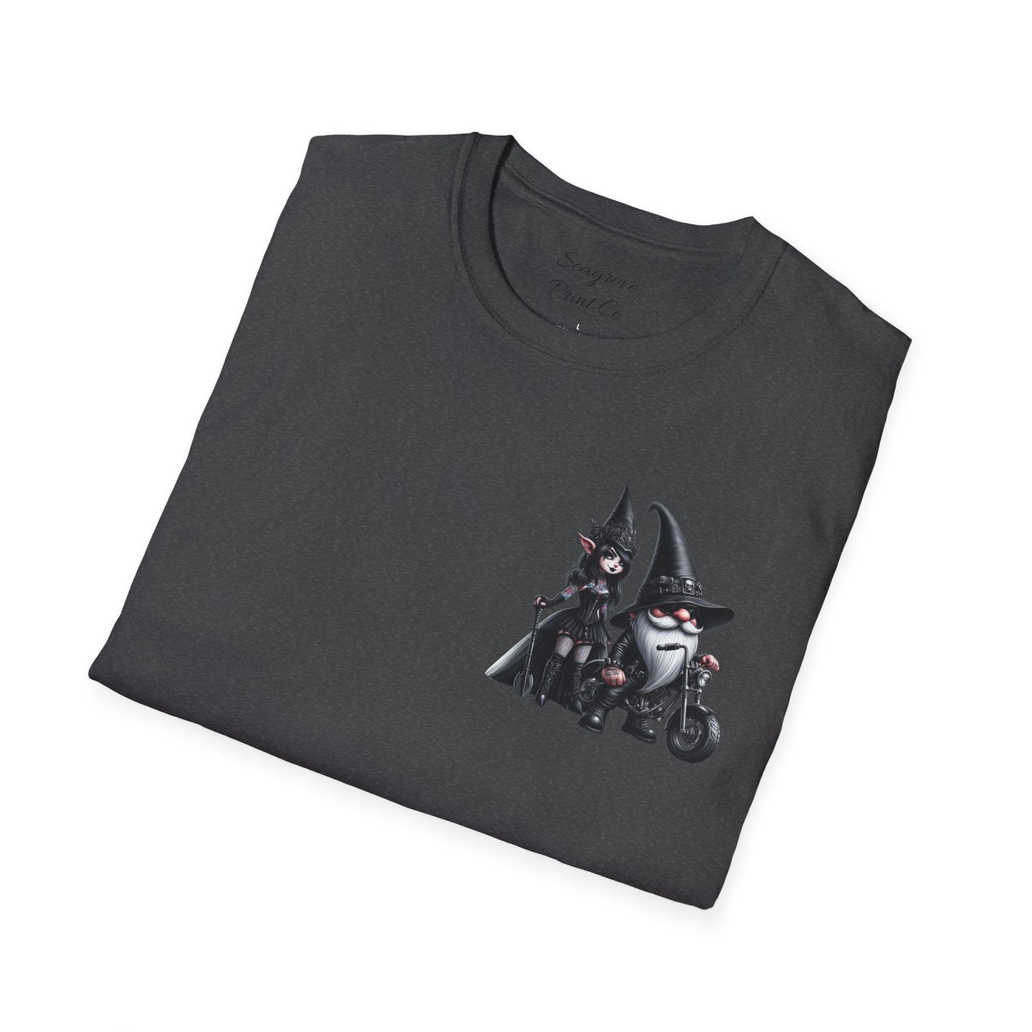 “Gothic Vibes, Midnight Rides” Unisex Softstyle T-Shirt