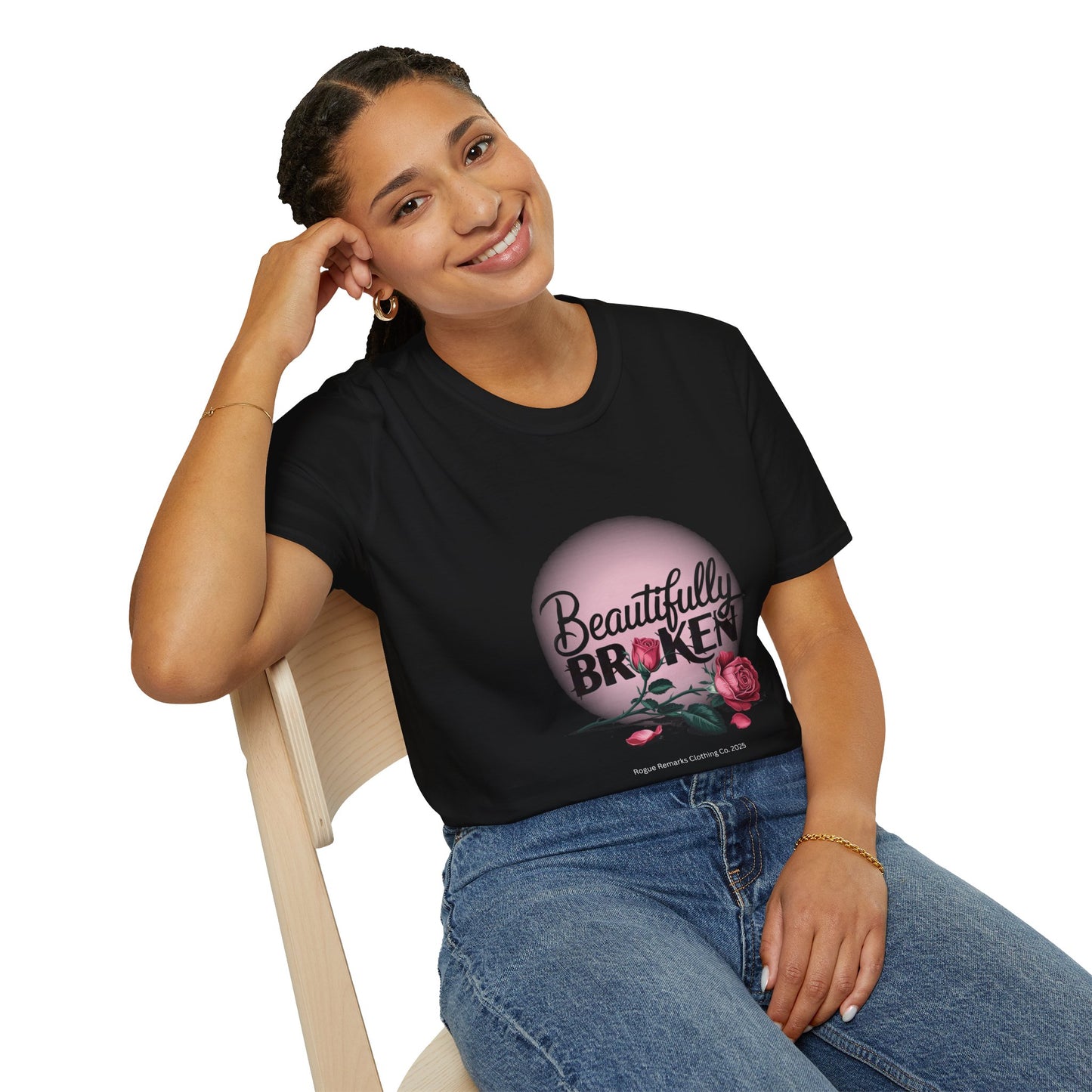 Beautifully Broken – Rogue Rose Edition Unisex Softstyle T-Shirt
