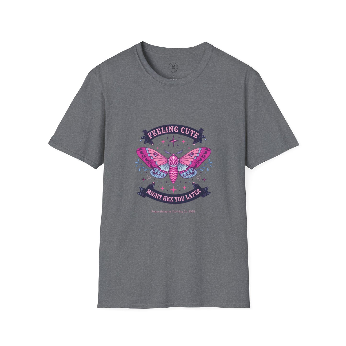 Feeling Cute, Might Hex You Later Unisex Tee – Moth Magic Edition