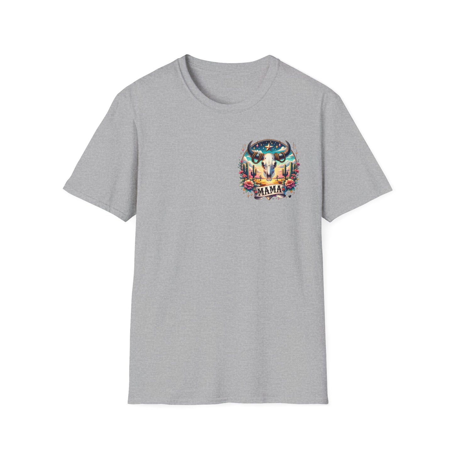 “Mama” Bull Skull Unisex Softstyle T-Shirt