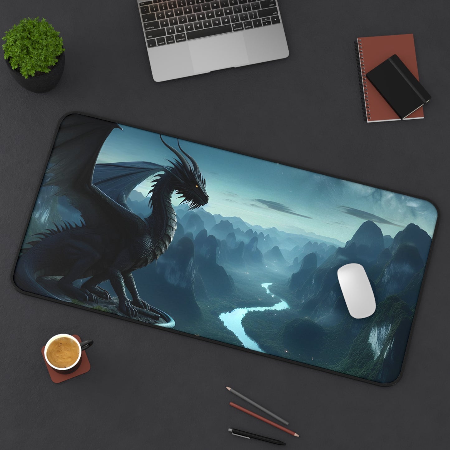 The Watcher of the Peaks Gaming Desk Mat
