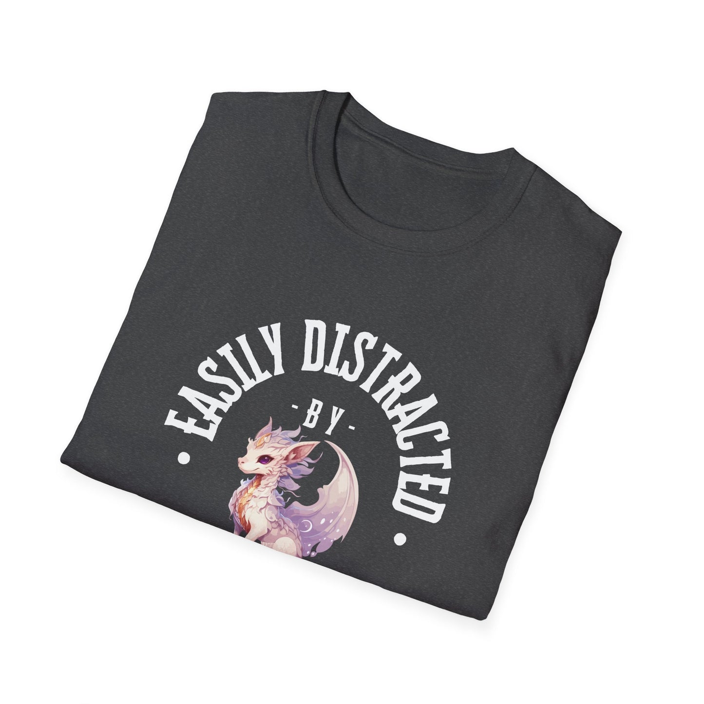 Easily Distracted by Dragons Unisex Softstyle T-Shirt