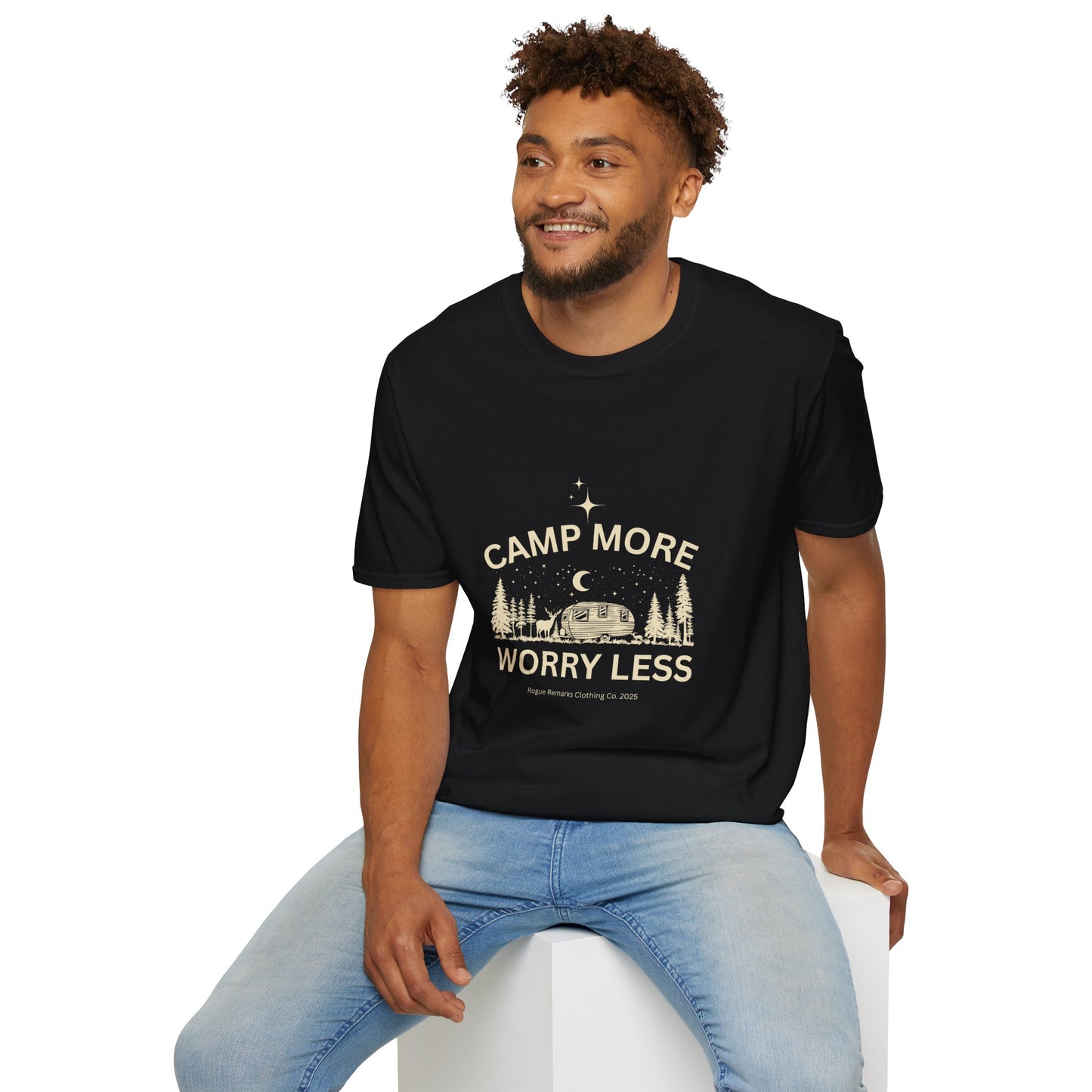 Camp More, Worry Less Tee – Stargazer Edition Unisex T-Shirt