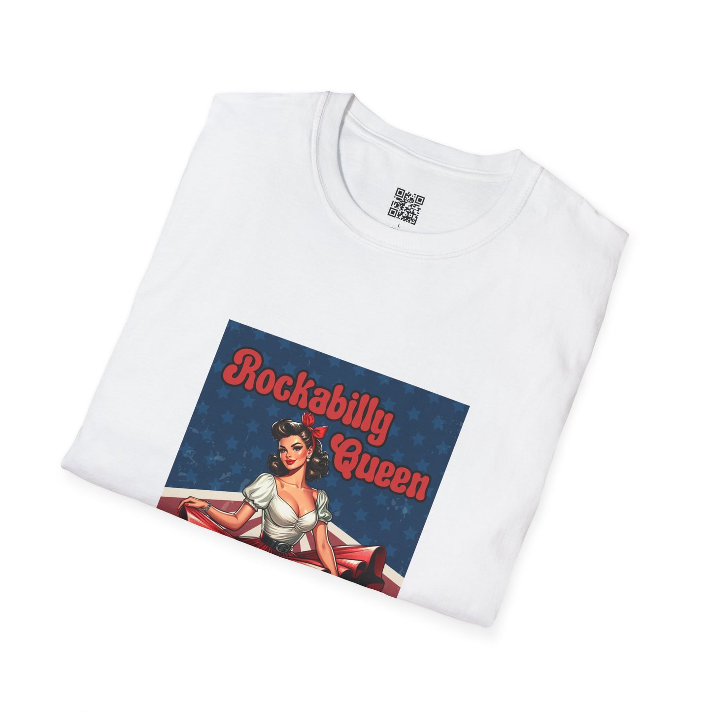 Rockabilly Queen Unisex Softstyle T-Shirt - Retro Vintage Design