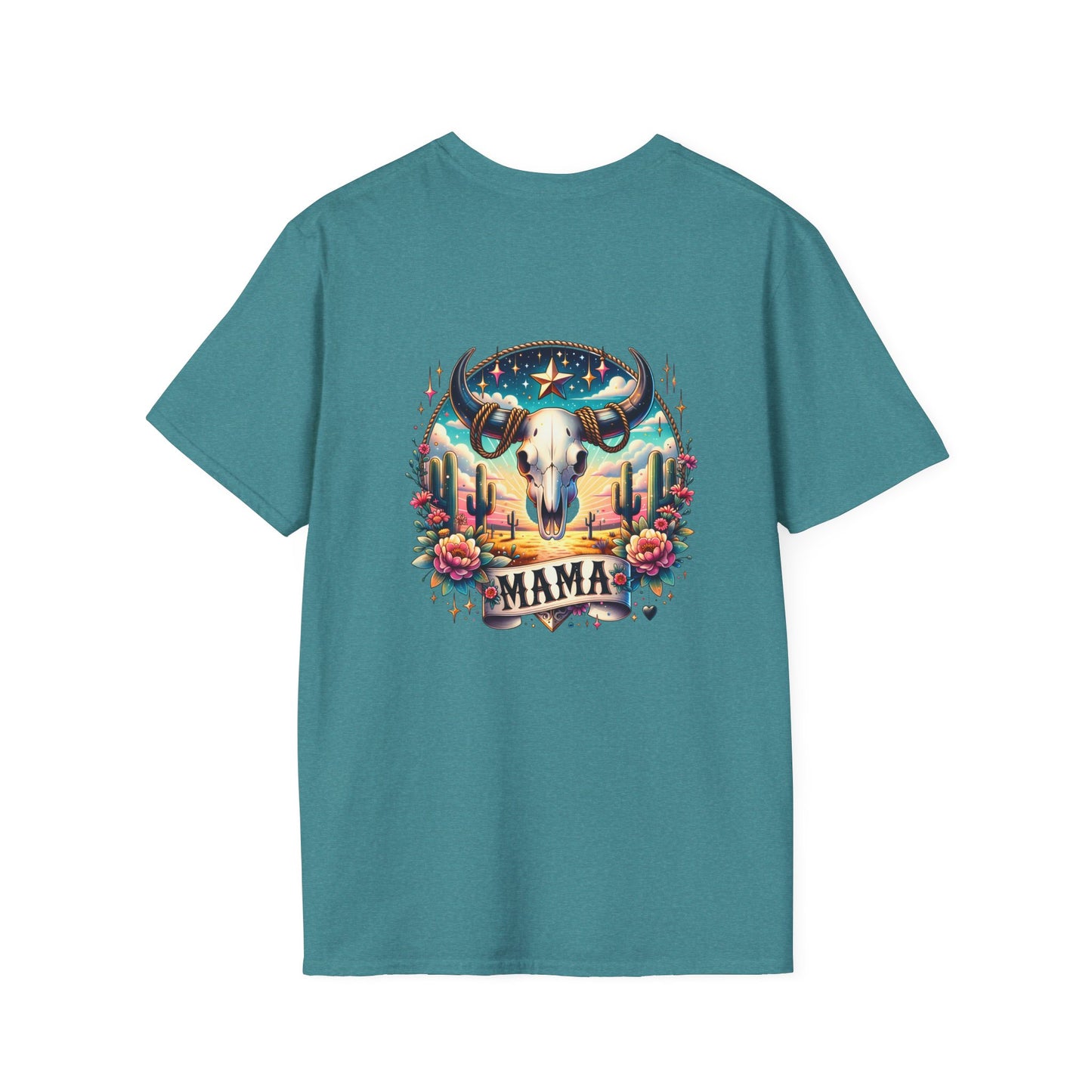 “Mama” Bull Skull Unisex Softstyle T-Shirt