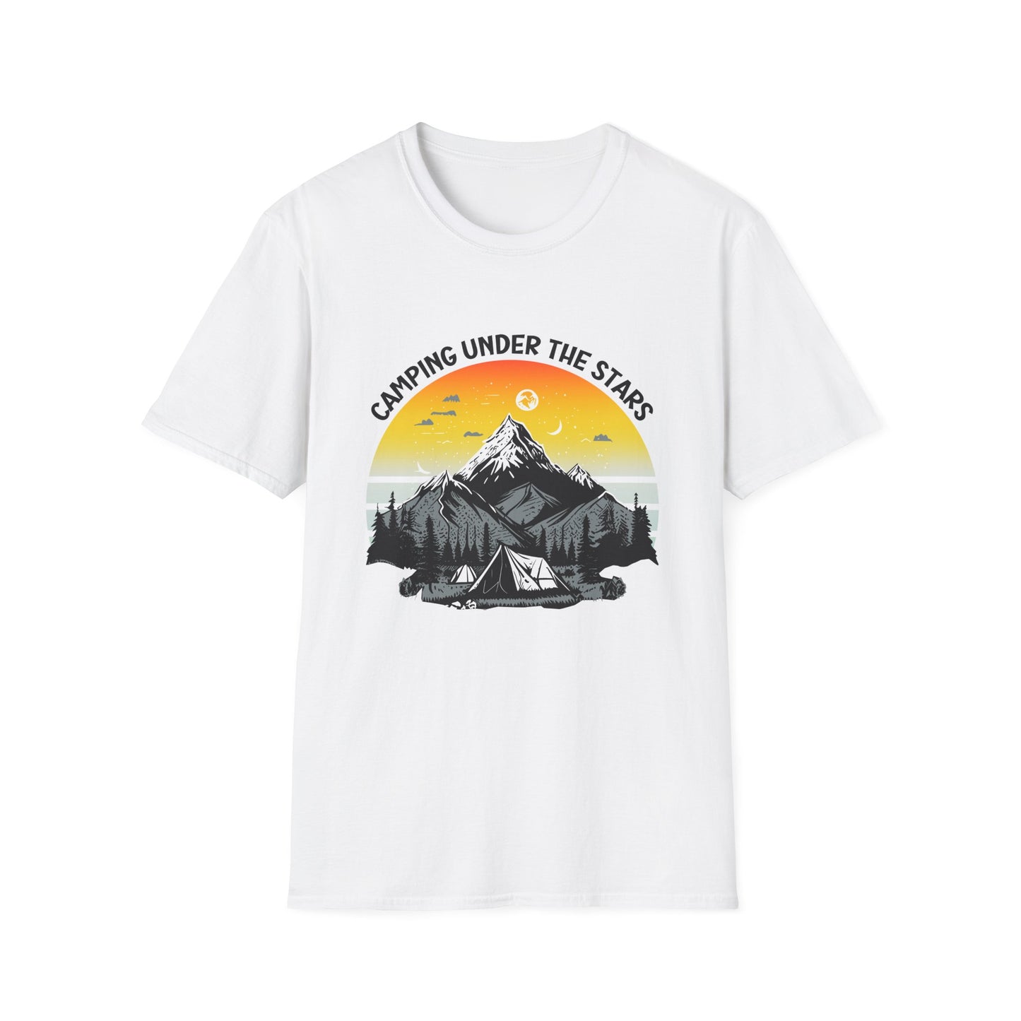 “Camping Under the Stars” Unisex Softstyle T-Shirt