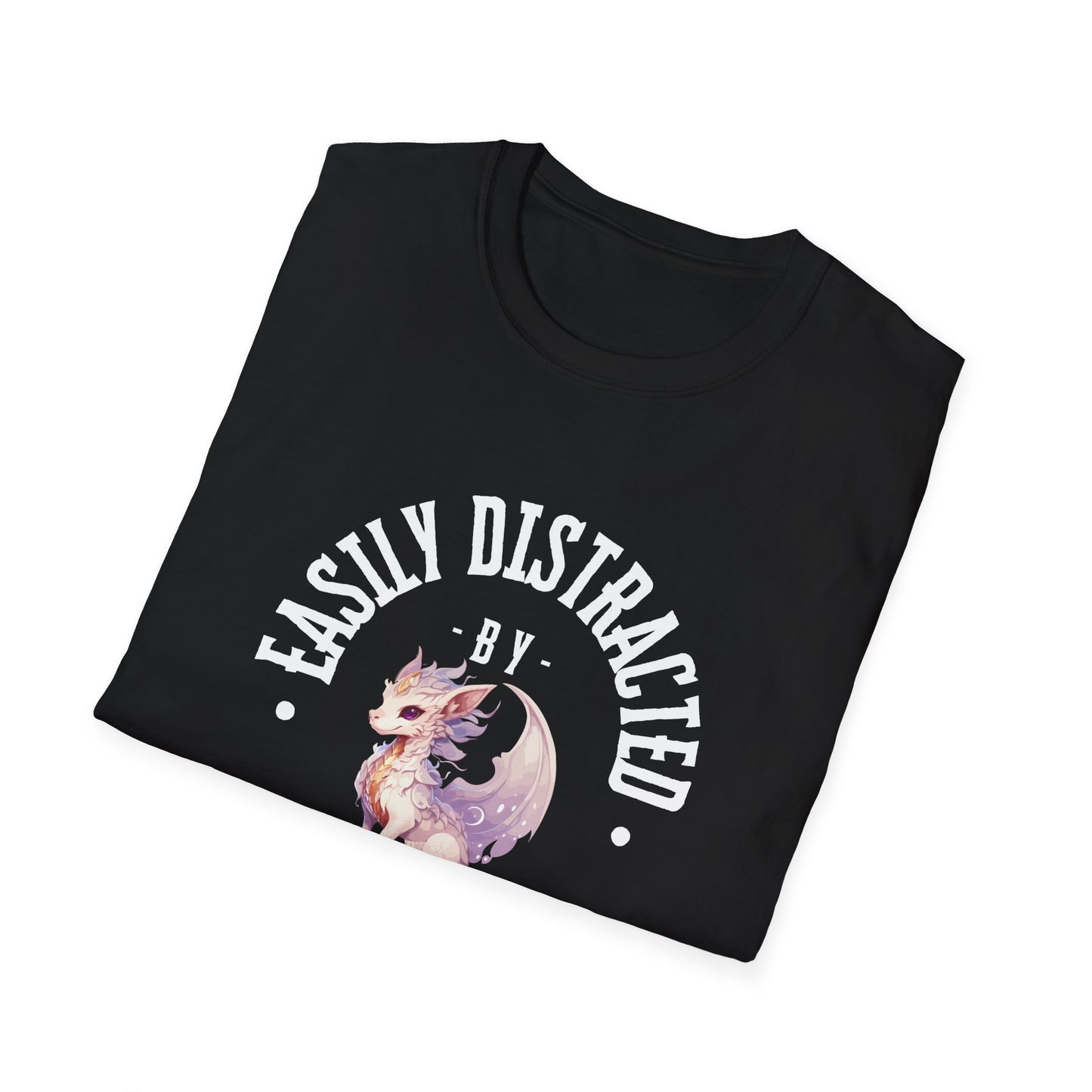 Easily Distracted by Dragons Unisex Softstyle T-Shirt