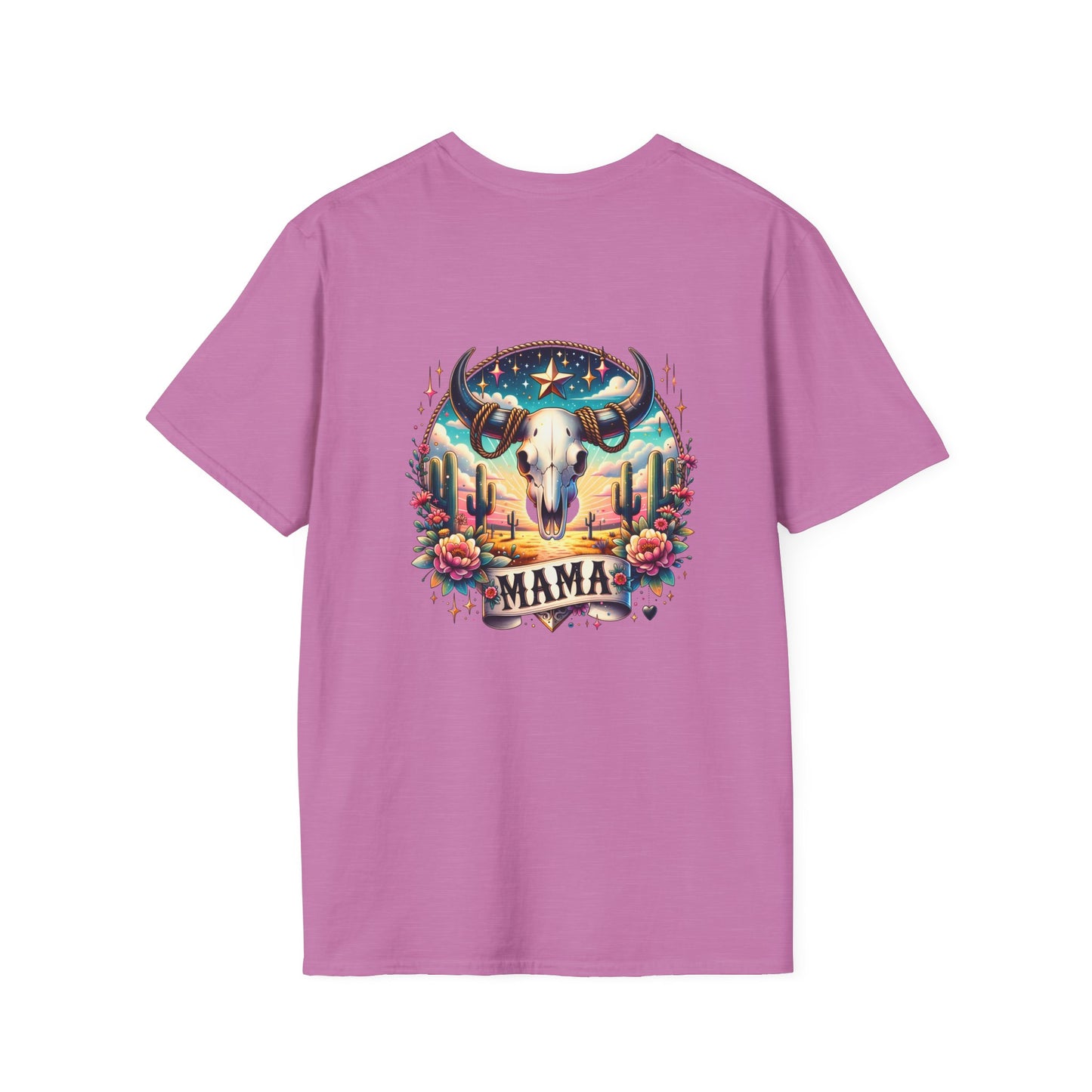 “Mama” Bull Skull Unisex Softstyle T-Shirt