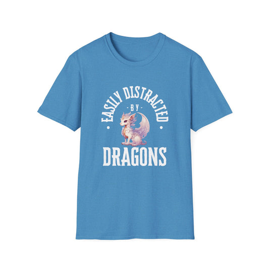 Easily Distracted by Dragons Unisex Softstyle T-Shirt