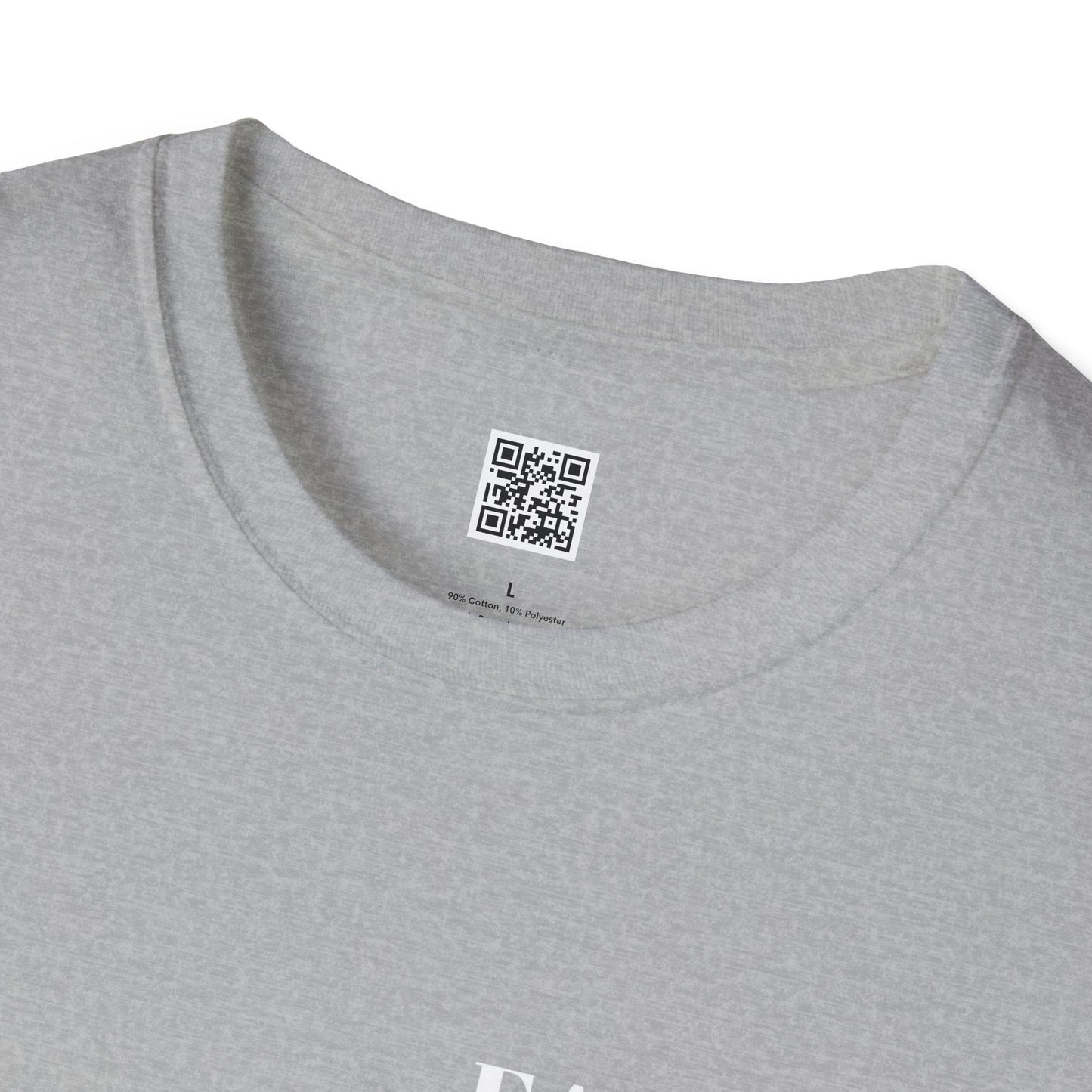 FAFO Unisex Softstyle T-Shirt - Minimalist Black Tee with QR Code