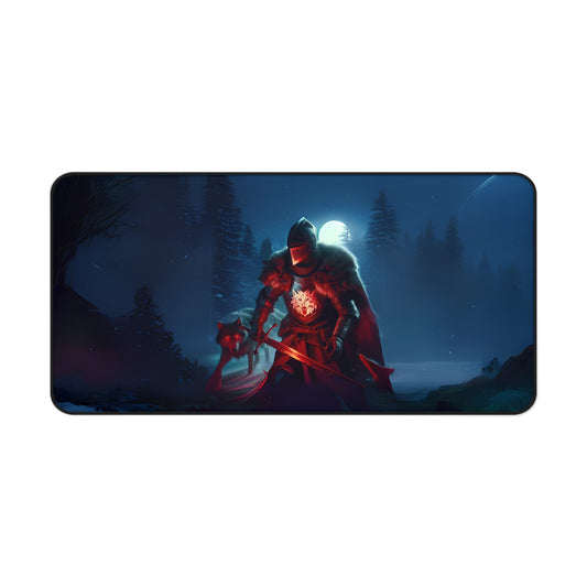 Blood Moon Sentinel Gaming Desk Mat