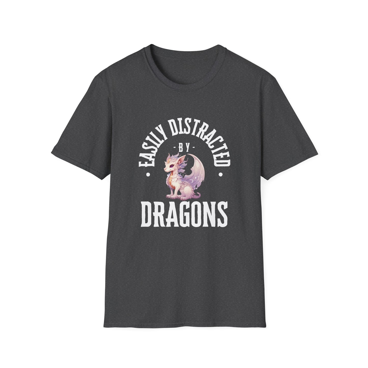 Easily Distracted by Dragons Unisex Softstyle T-Shirt