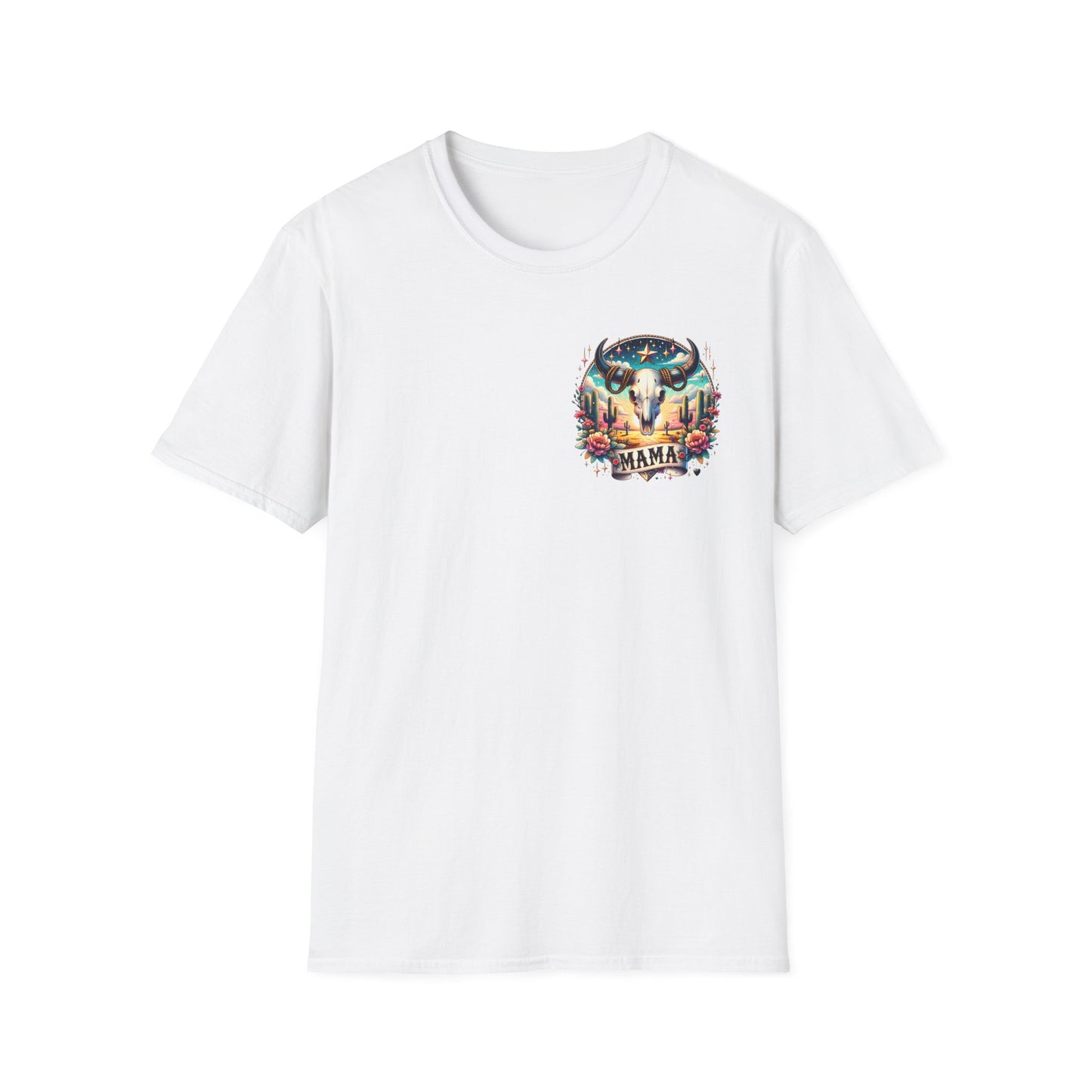 “Mama” Bull Skull Unisex Softstyle T-Shirt