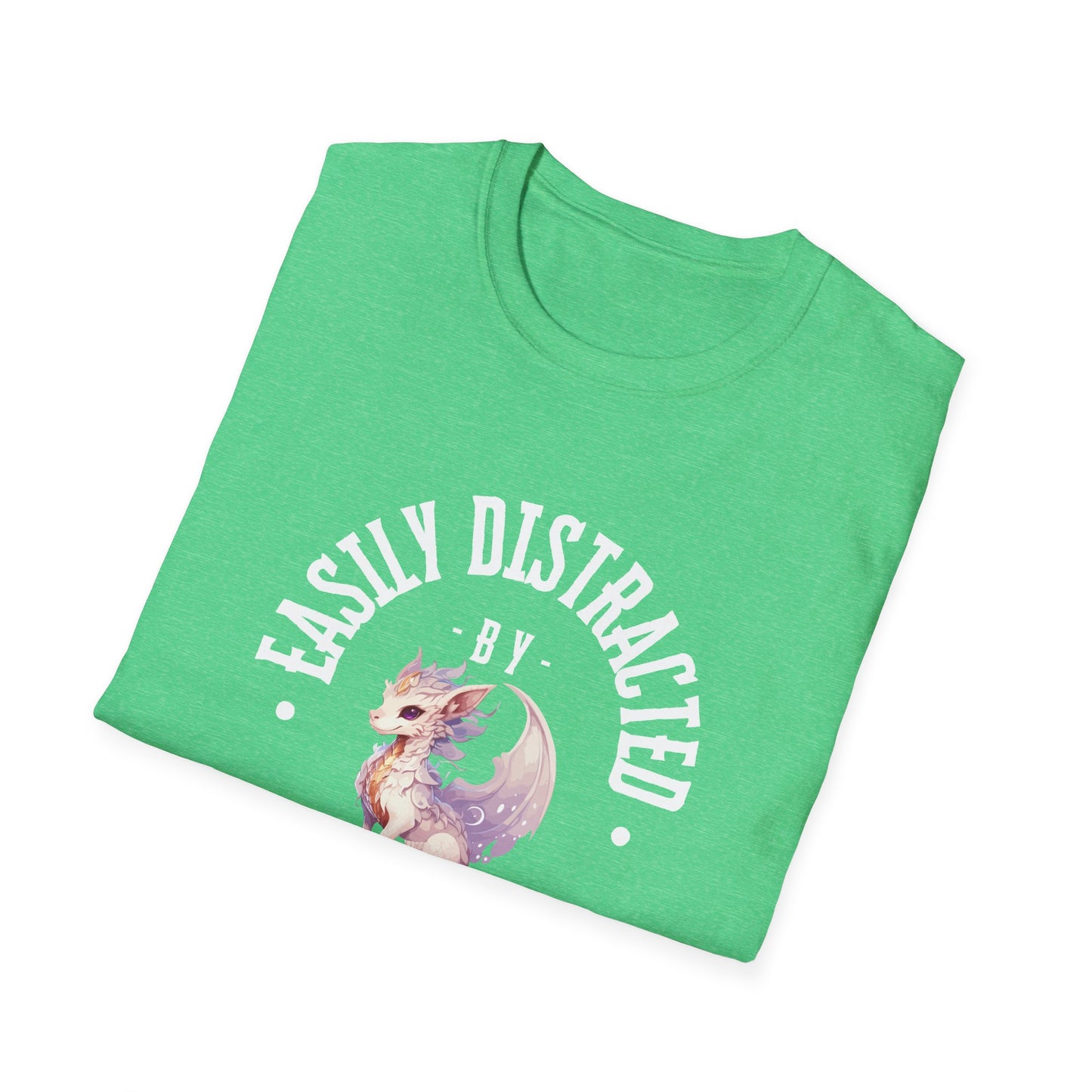 Easily Distracted by Dragons Unisex Softstyle T-Shirt