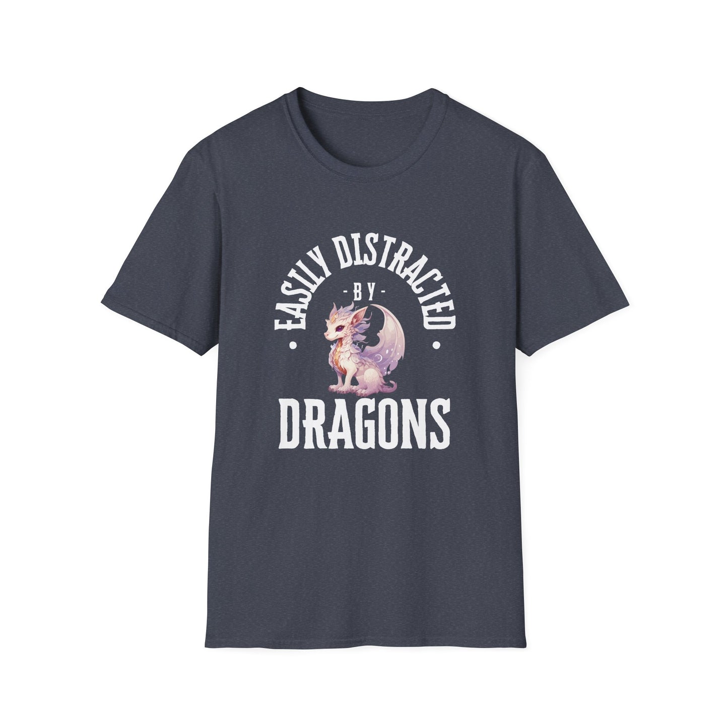 Easily Distracted by Dragons Unisex Softstyle T-Shirt