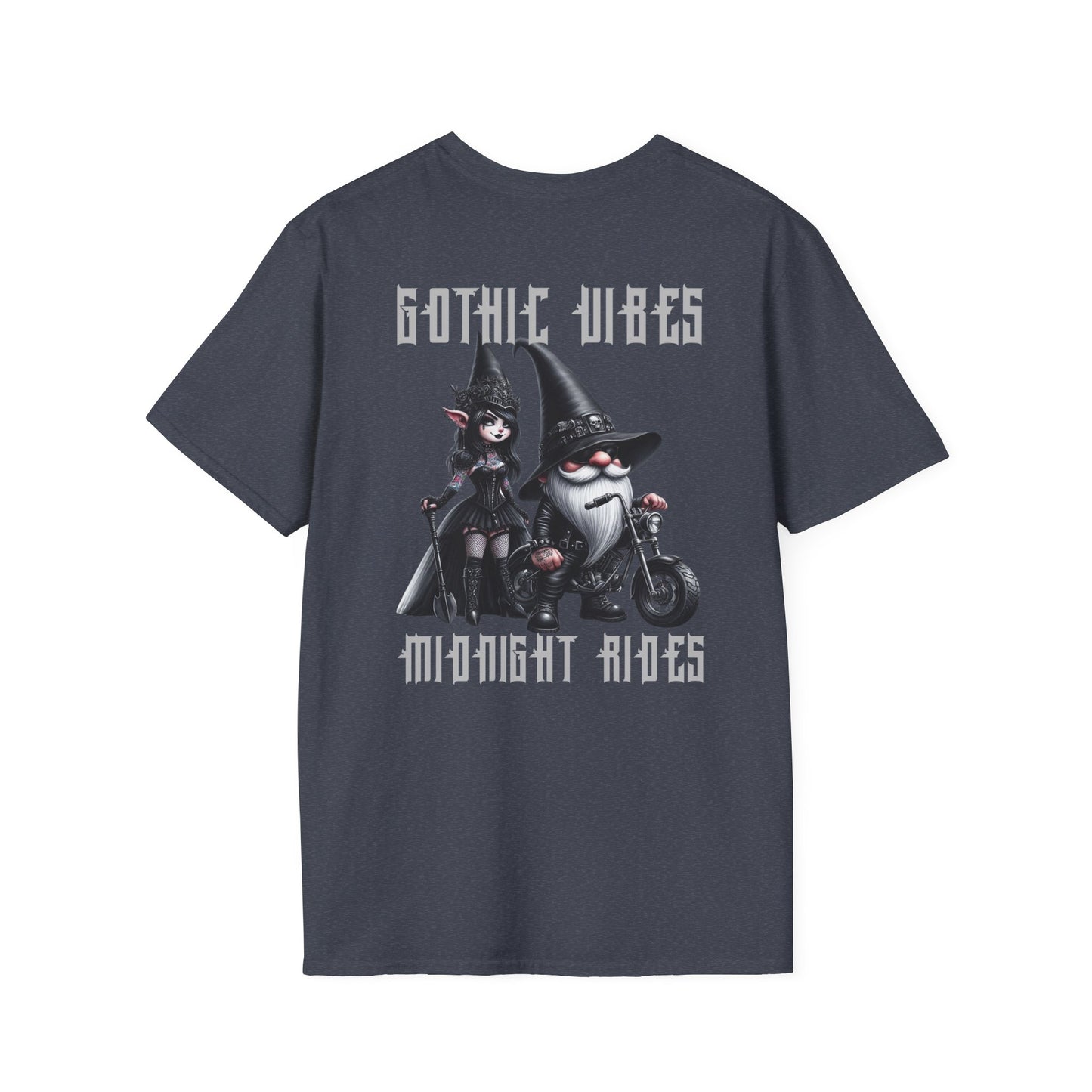“Gothic Vibes, Midnight Rides” Unisex Softstyle T-Shirt