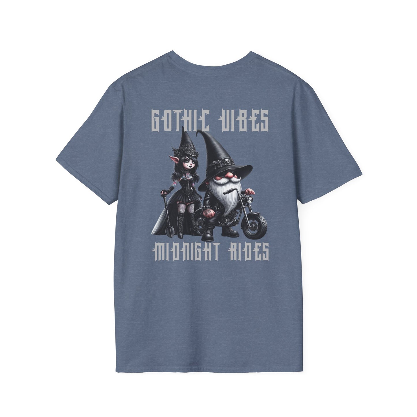 “Gothic Vibes, Midnight Rides” Unisex Softstyle T-Shirt