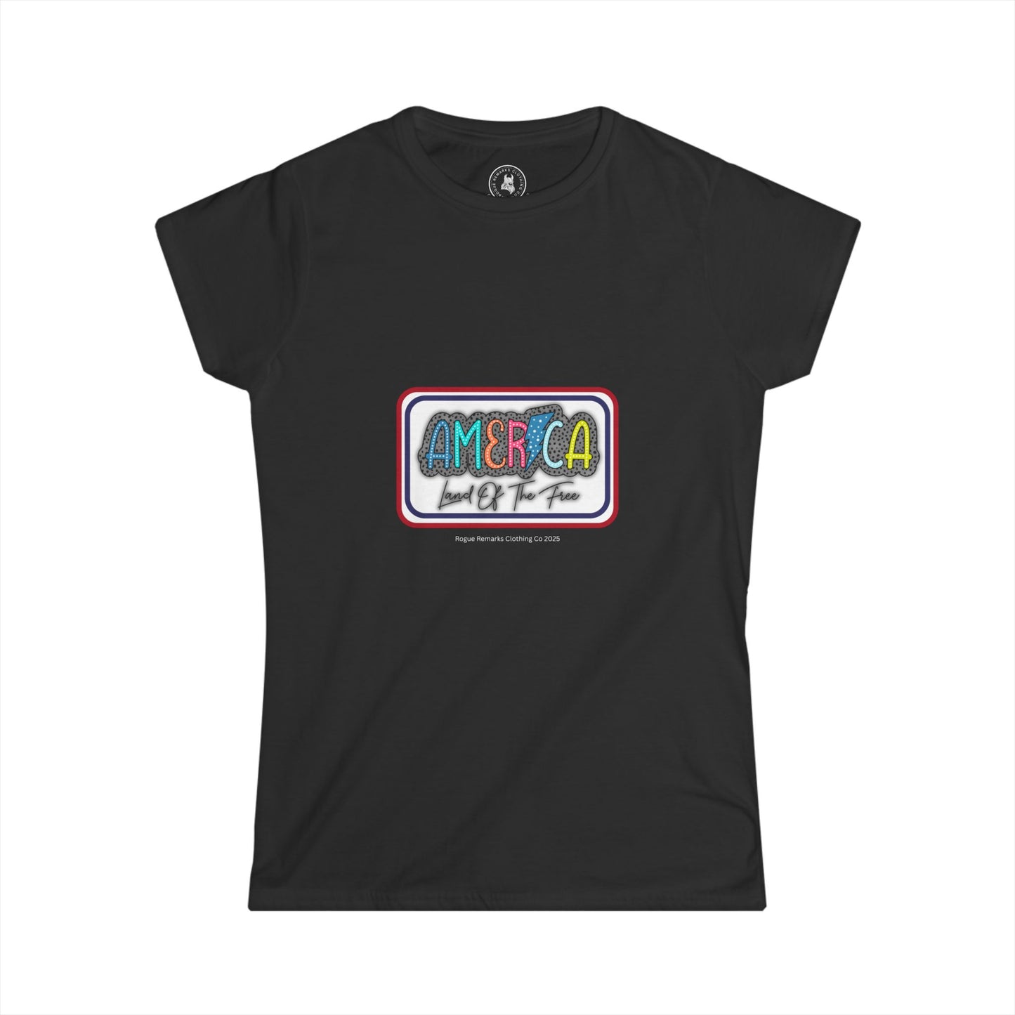 Land of the Free – Patriotic Patch Style Women's Tee