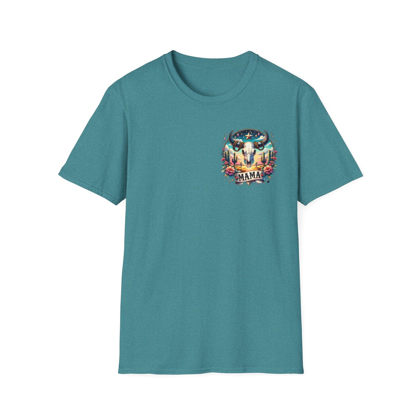 “Mama” Bull Skull Unisex Softstyle T-Shirt