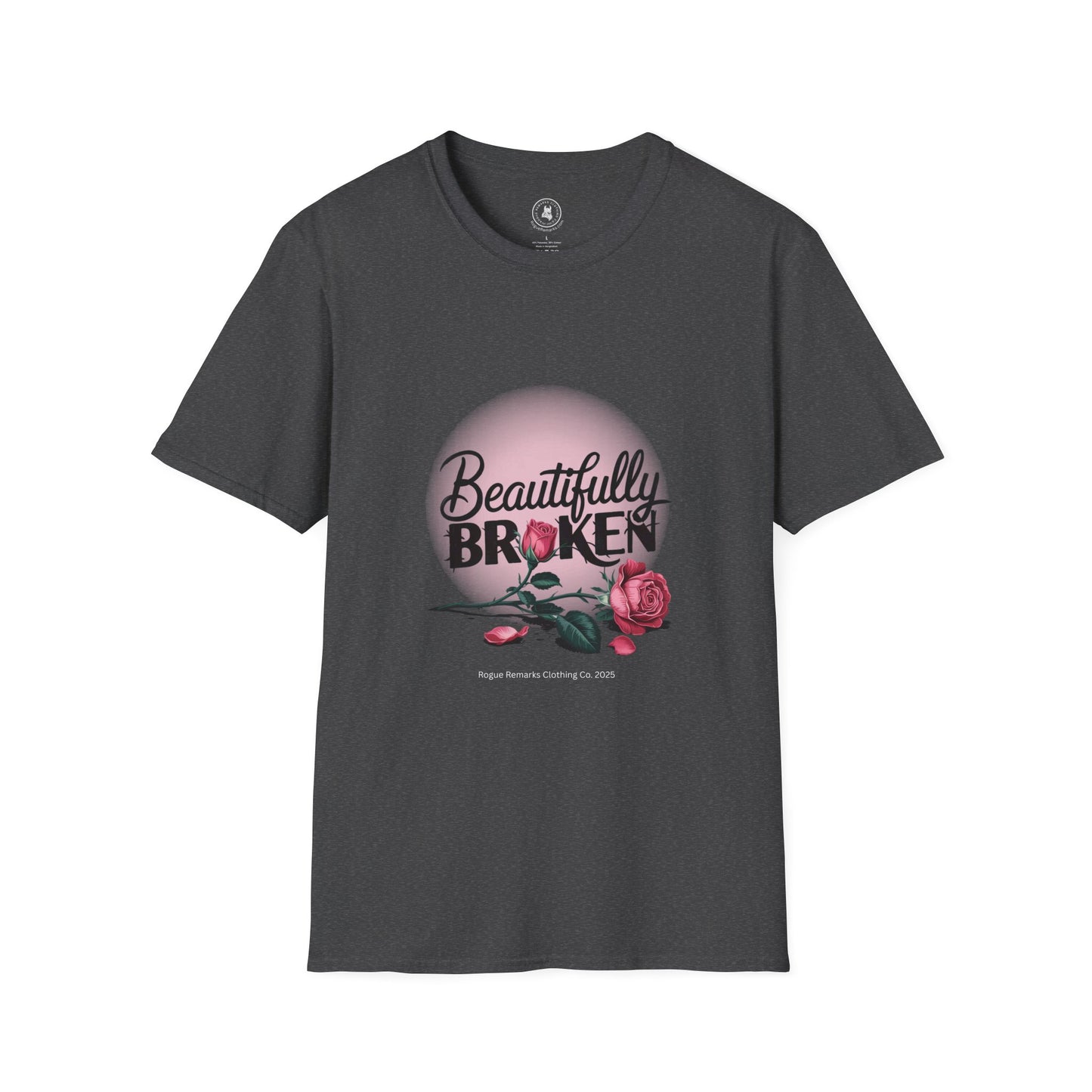Beautifully Broken – Rogue Rose Edition Unisex Softstyle T-Shirt