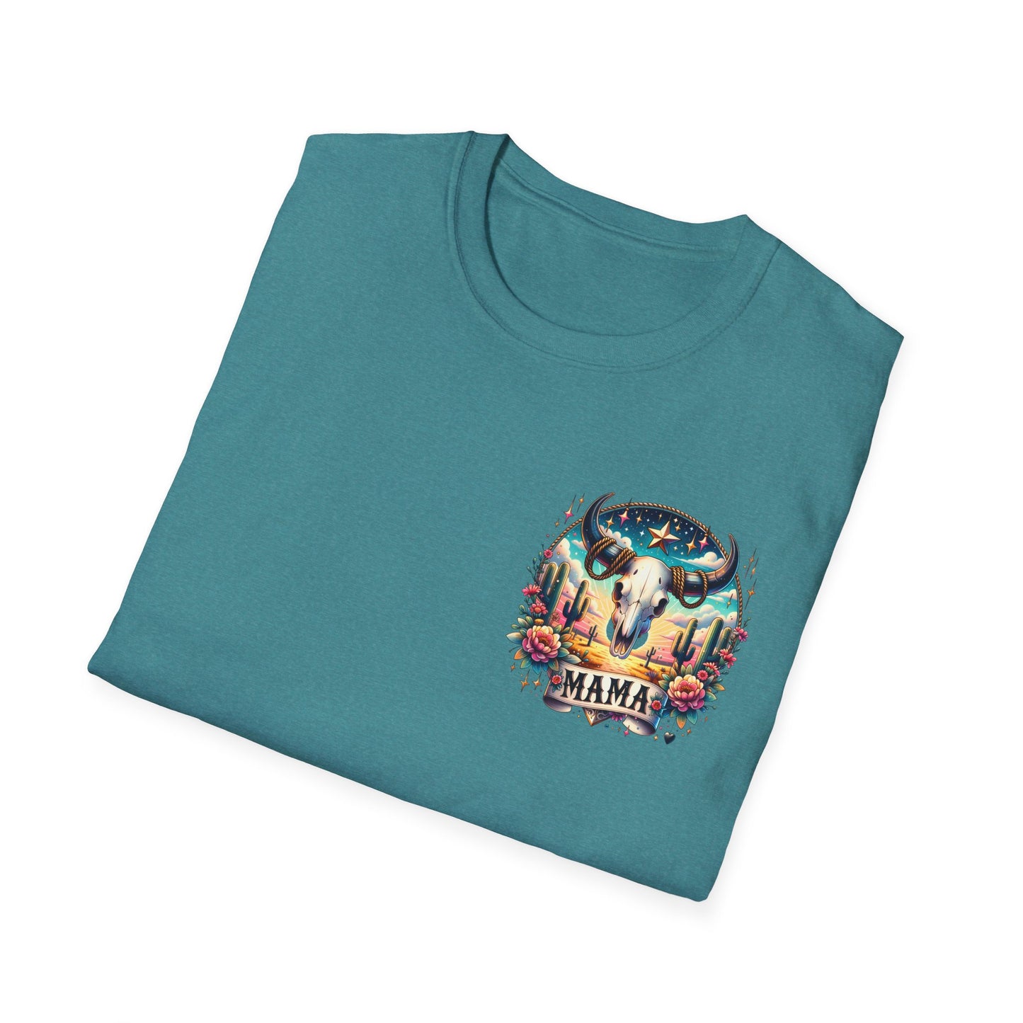 “Mama” Bull Skull Unisex Softstyle T-Shirt