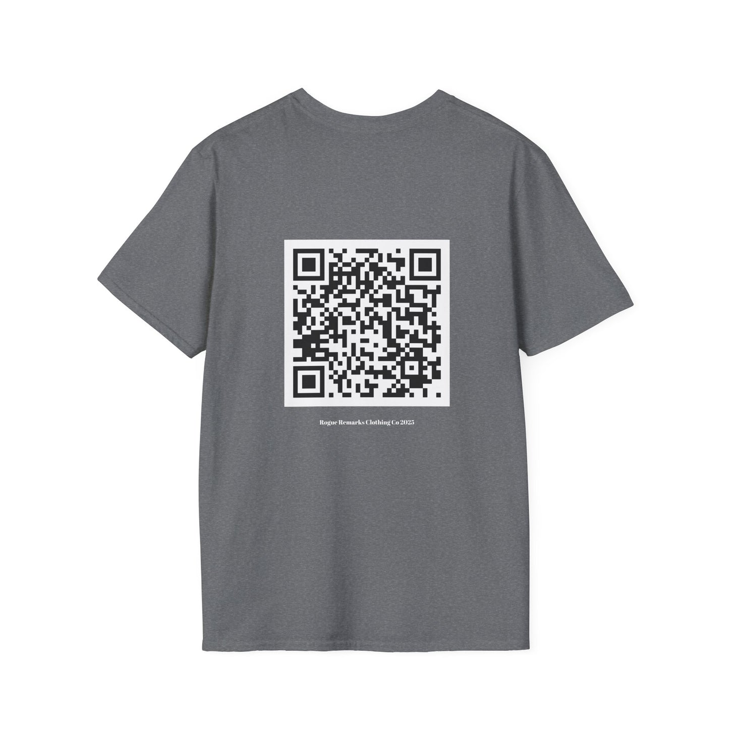 FAFO Unisex Softstyle T-Shirt - Minimalist Black Tee with QR Code