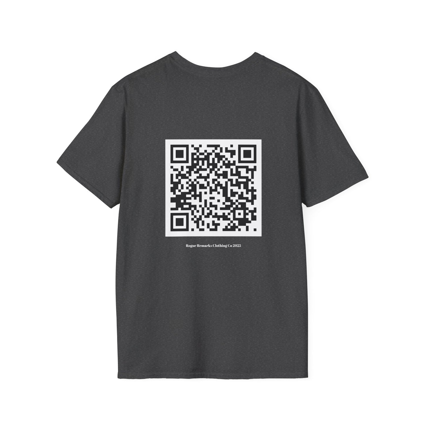 FAFO Unisex Softstyle T-Shirt - Minimalist Black Tee with QR Code