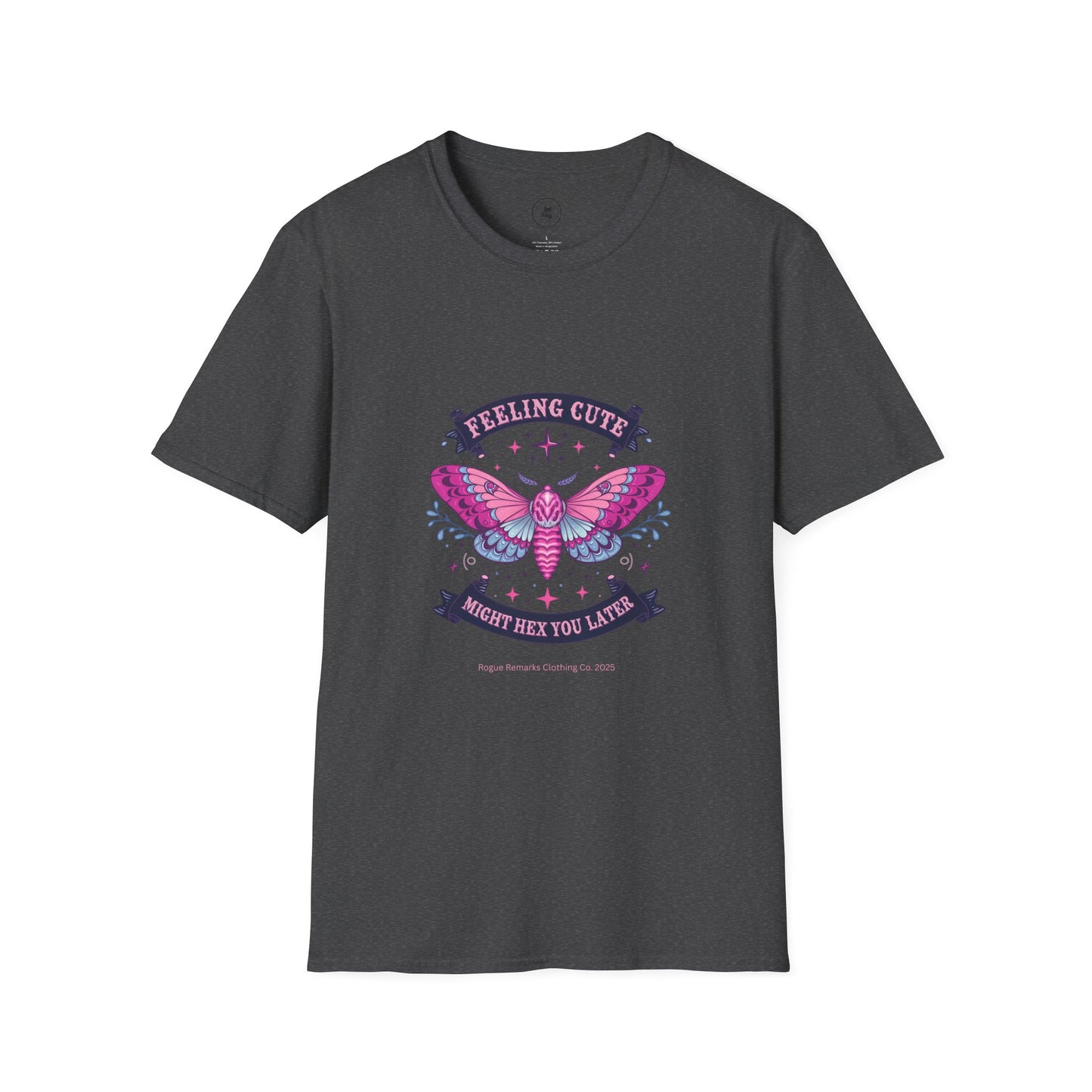 Feeling Cute, Might Hex You Later Unisex Tee – Moth Magic Edition