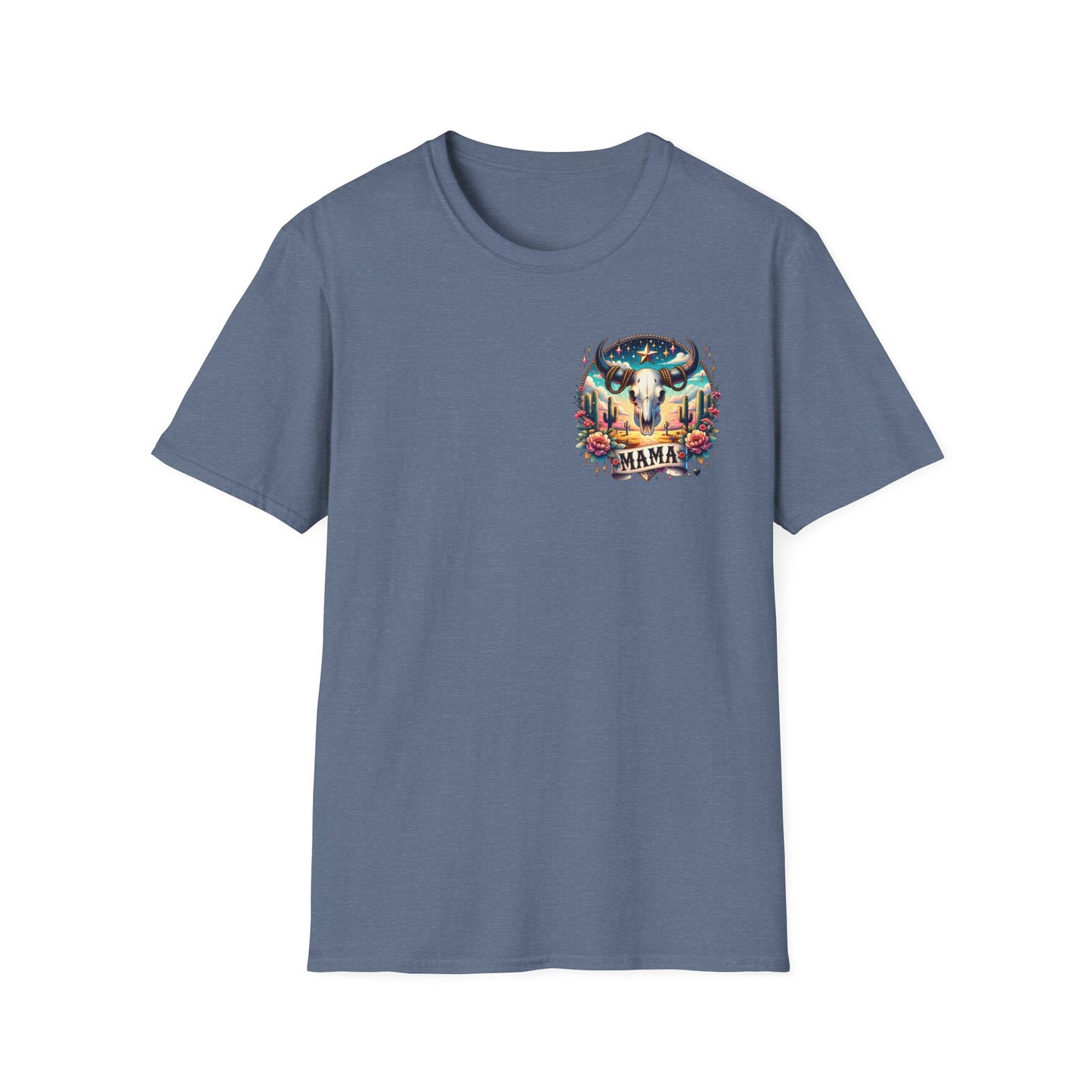 “Mama” Bull Skull Unisex Softstyle T-Shirt