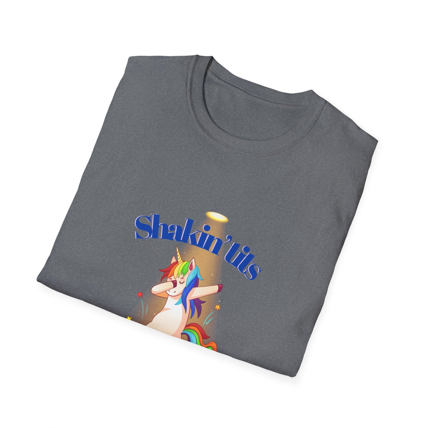 🎉 Shakin’ Tits & Takin’ Tips Unicorn Tee 🦄✨ Unisex Softstyle T-Shirt
