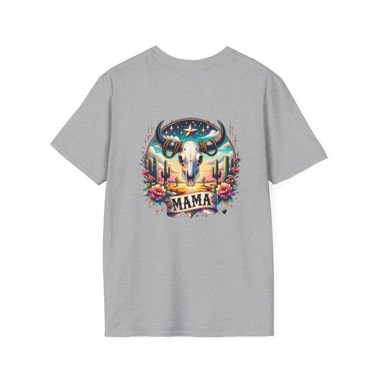 “Mama” Bull Skull Unisex Softstyle T-Shirt