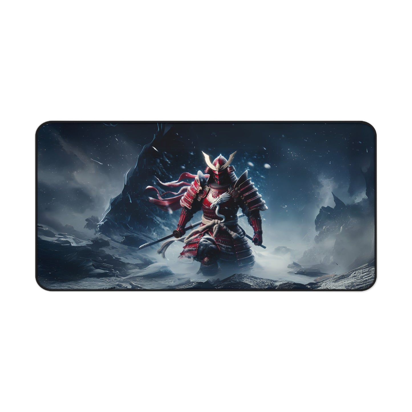 Crimson Resolve Gaming Desk Mat