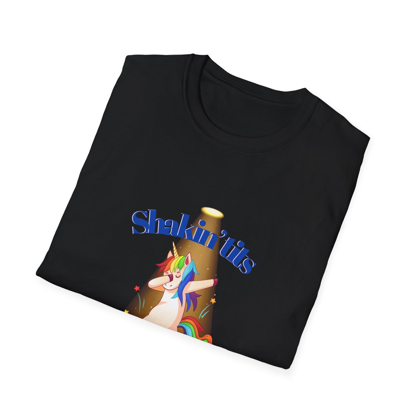 🎉 Shakin’ Tits & Takin’ Tips Unicorn Tee 🦄✨ Unisex Softstyle T-Shirt