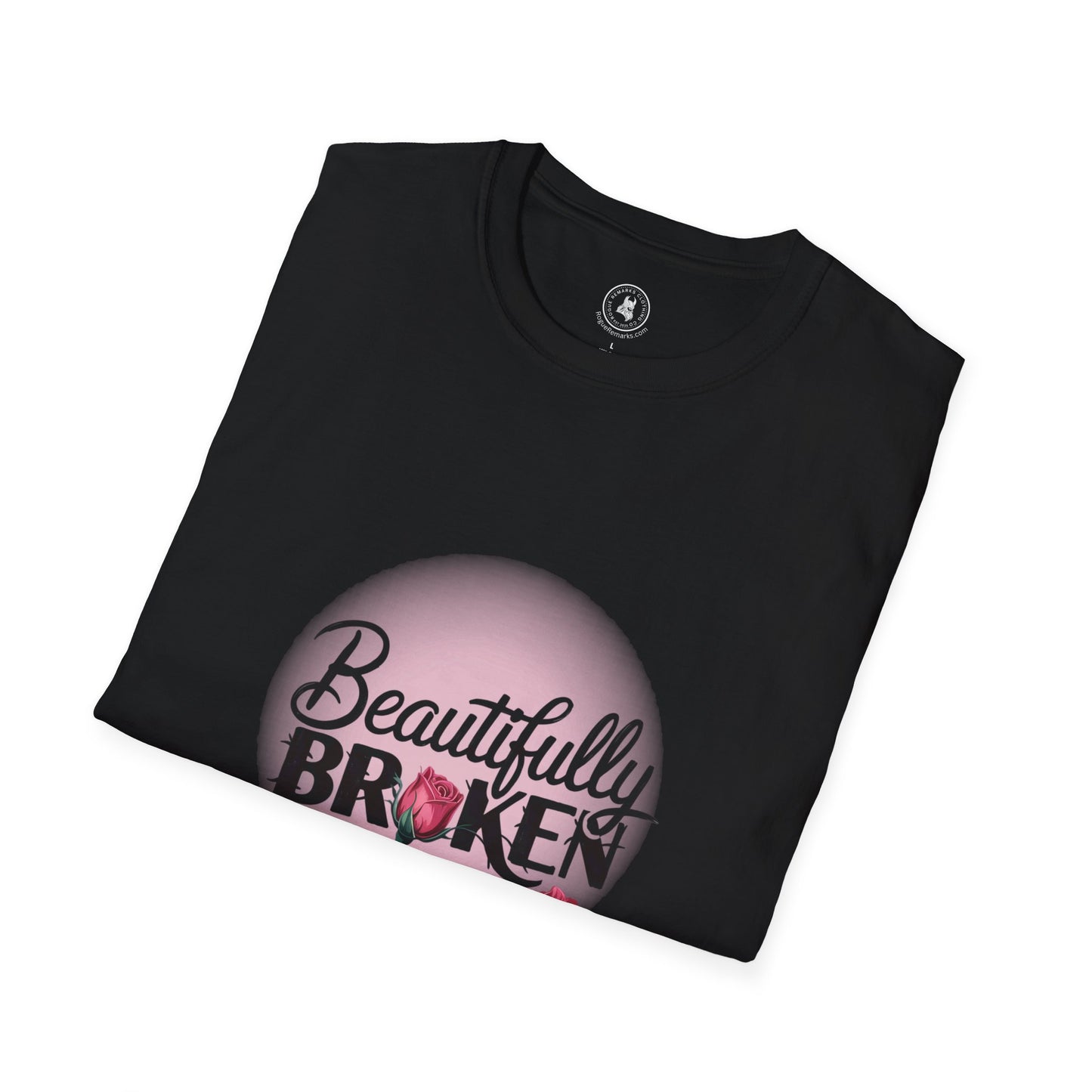 Beautifully Broken – Rogue Rose Edition Unisex Softstyle T-Shirt