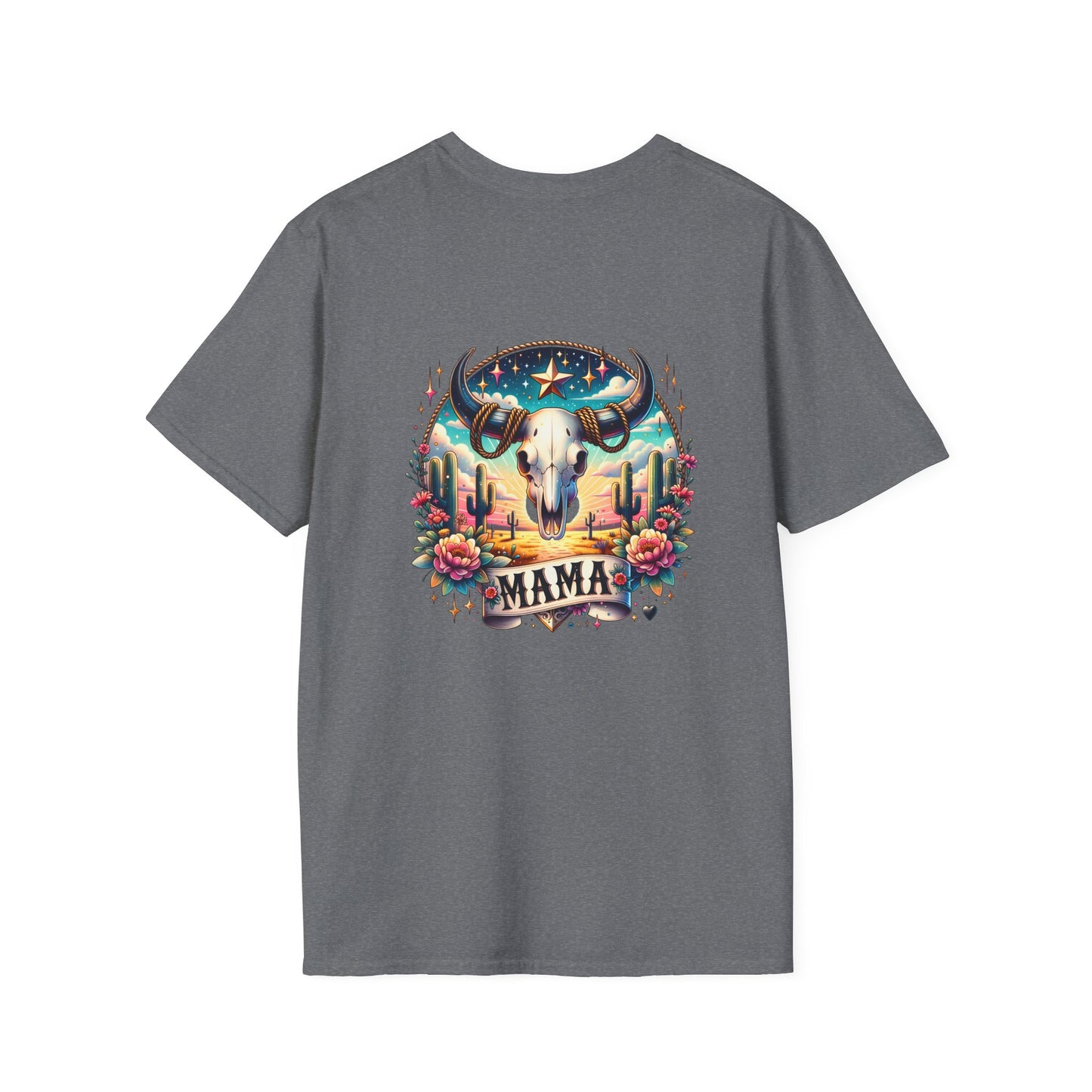 “Mama” Bull Skull Unisex Softstyle T-Shirt