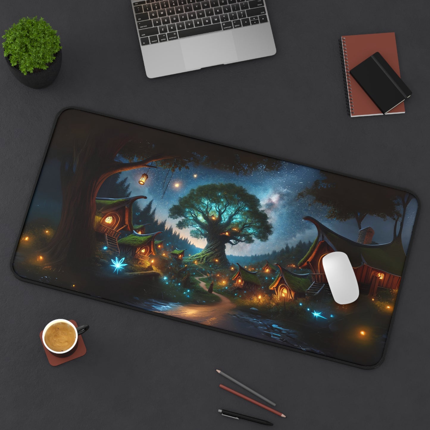 Enchanted Village Gaming Desk Mat