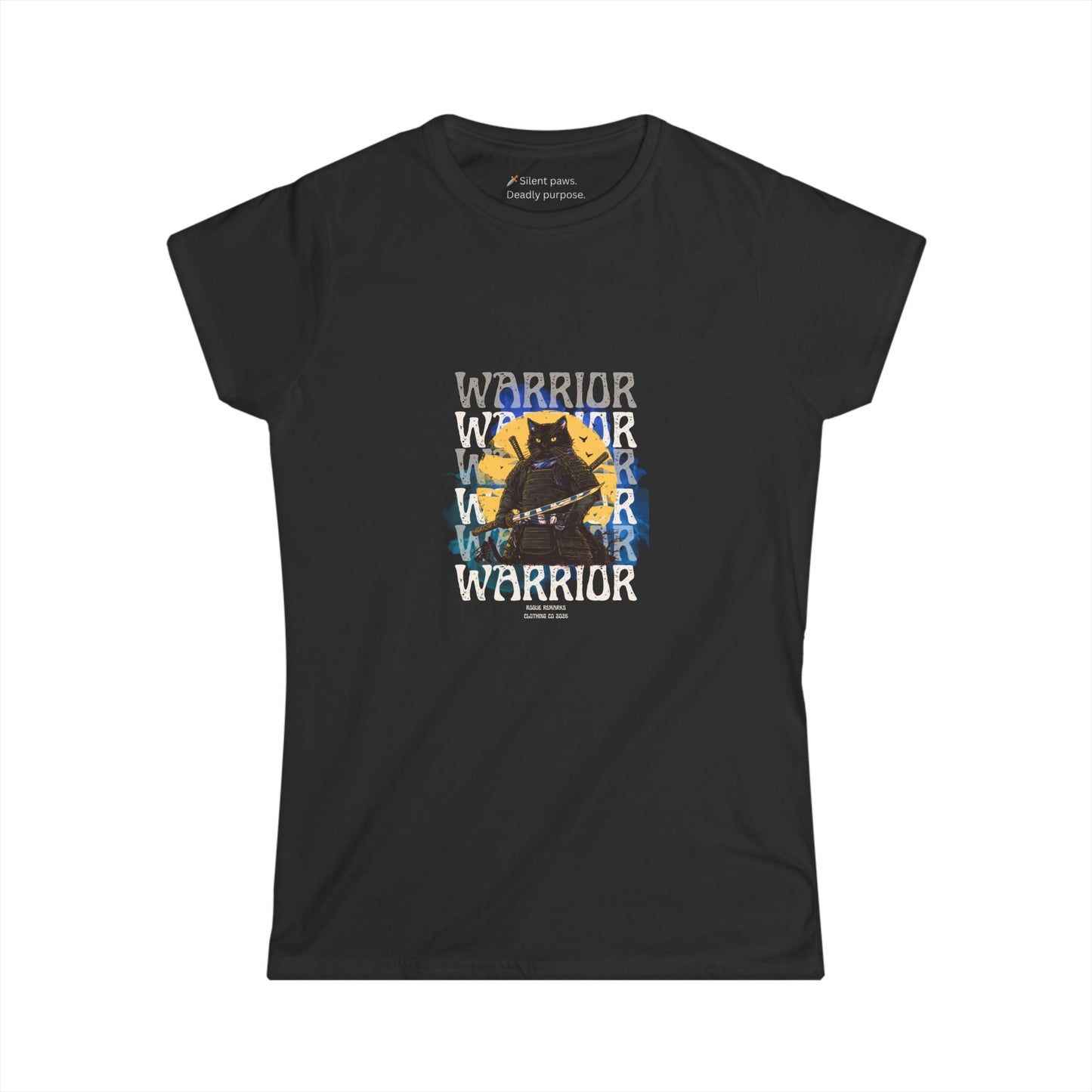Samurai Cat Womens Softstyle Tee
