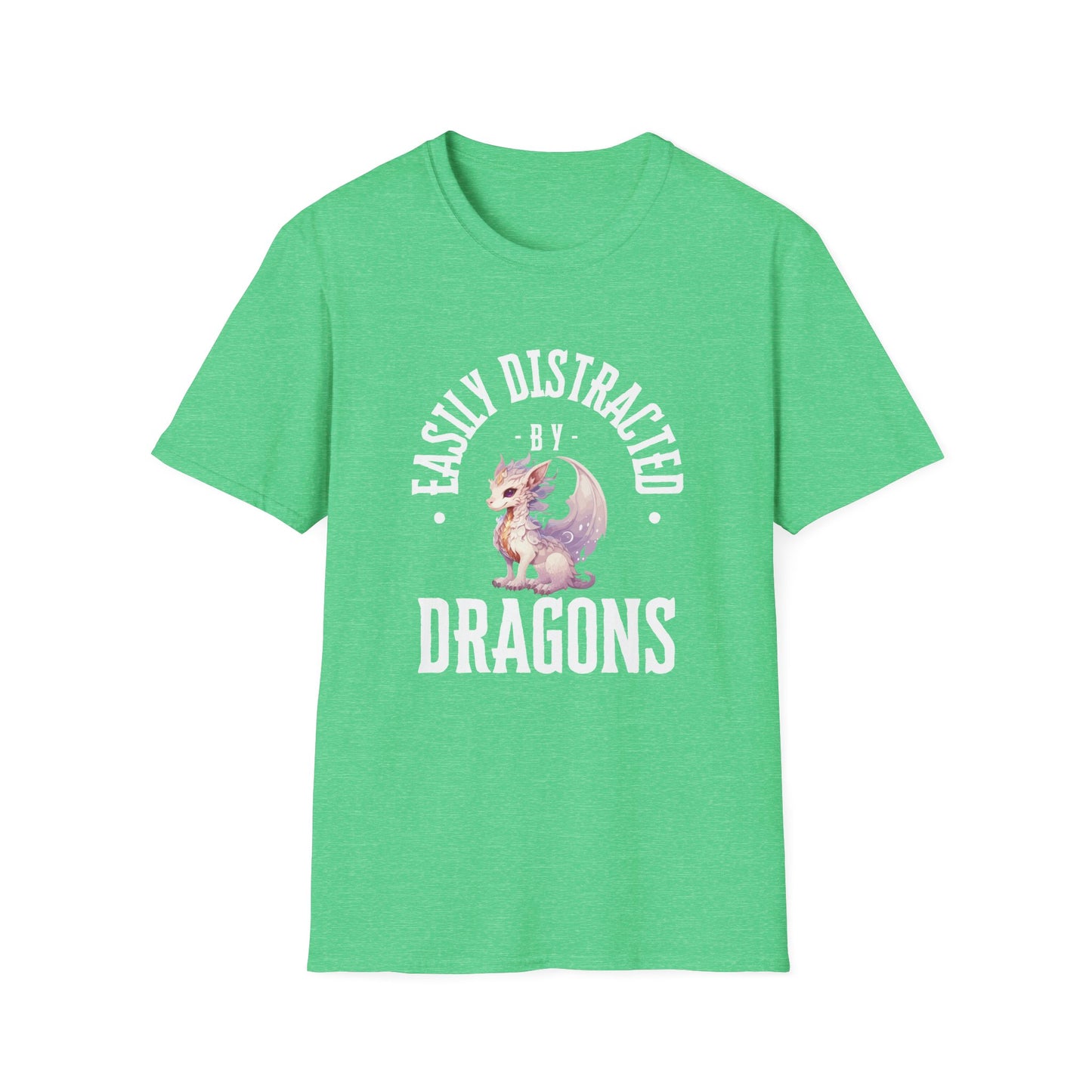 Easily Distracted by Dragons Unisex Softstyle T-Shirt