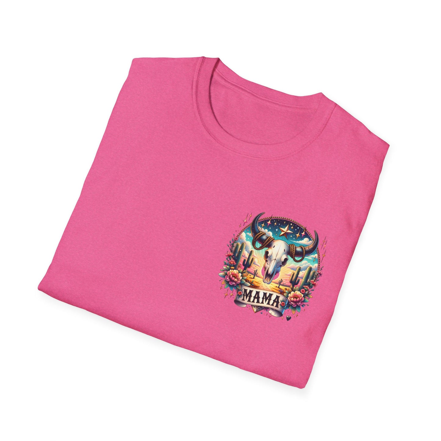 “Mama” Bull Skull Unisex Softstyle T-Shirt