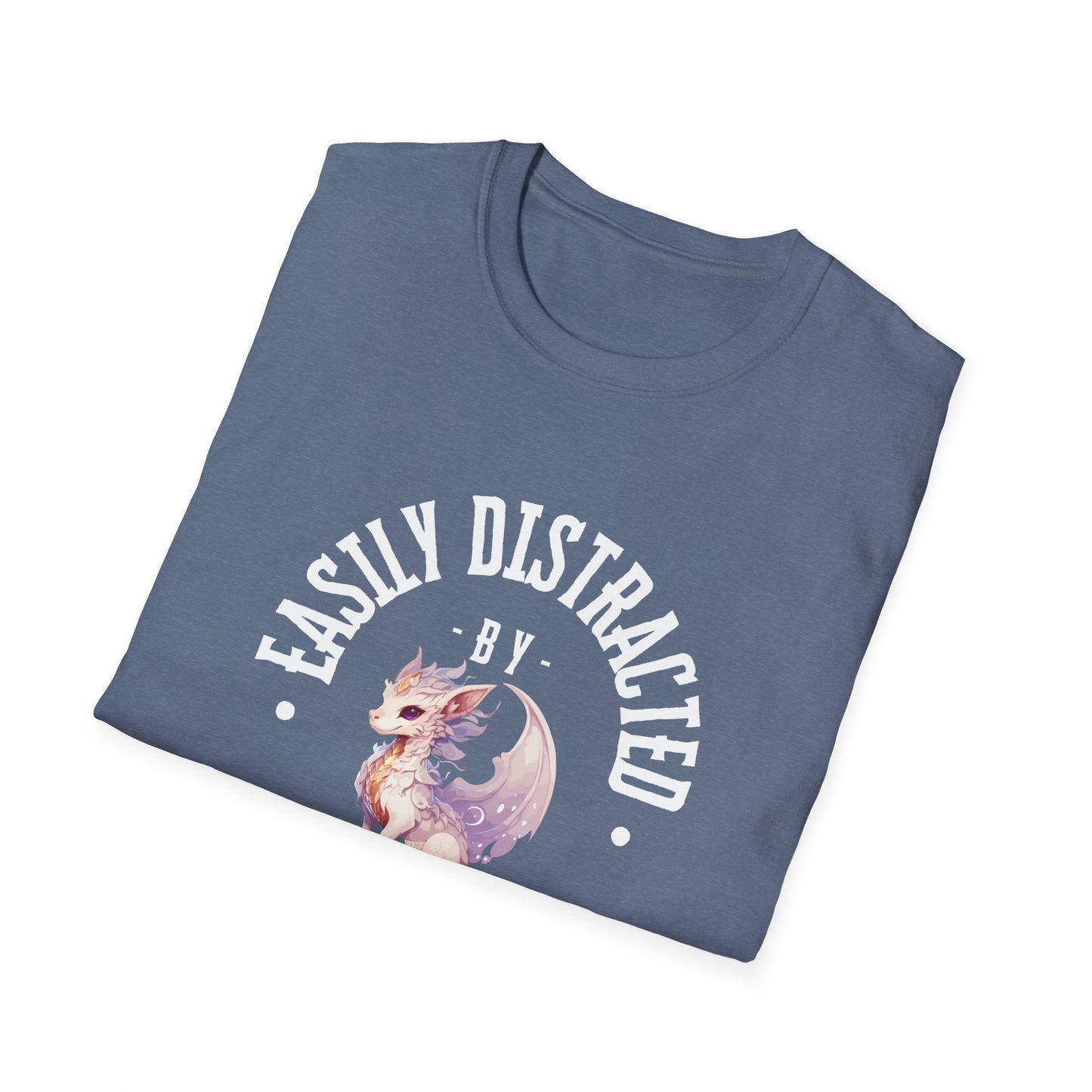 Easily Distracted by Dragons Unisex Softstyle T-Shirt