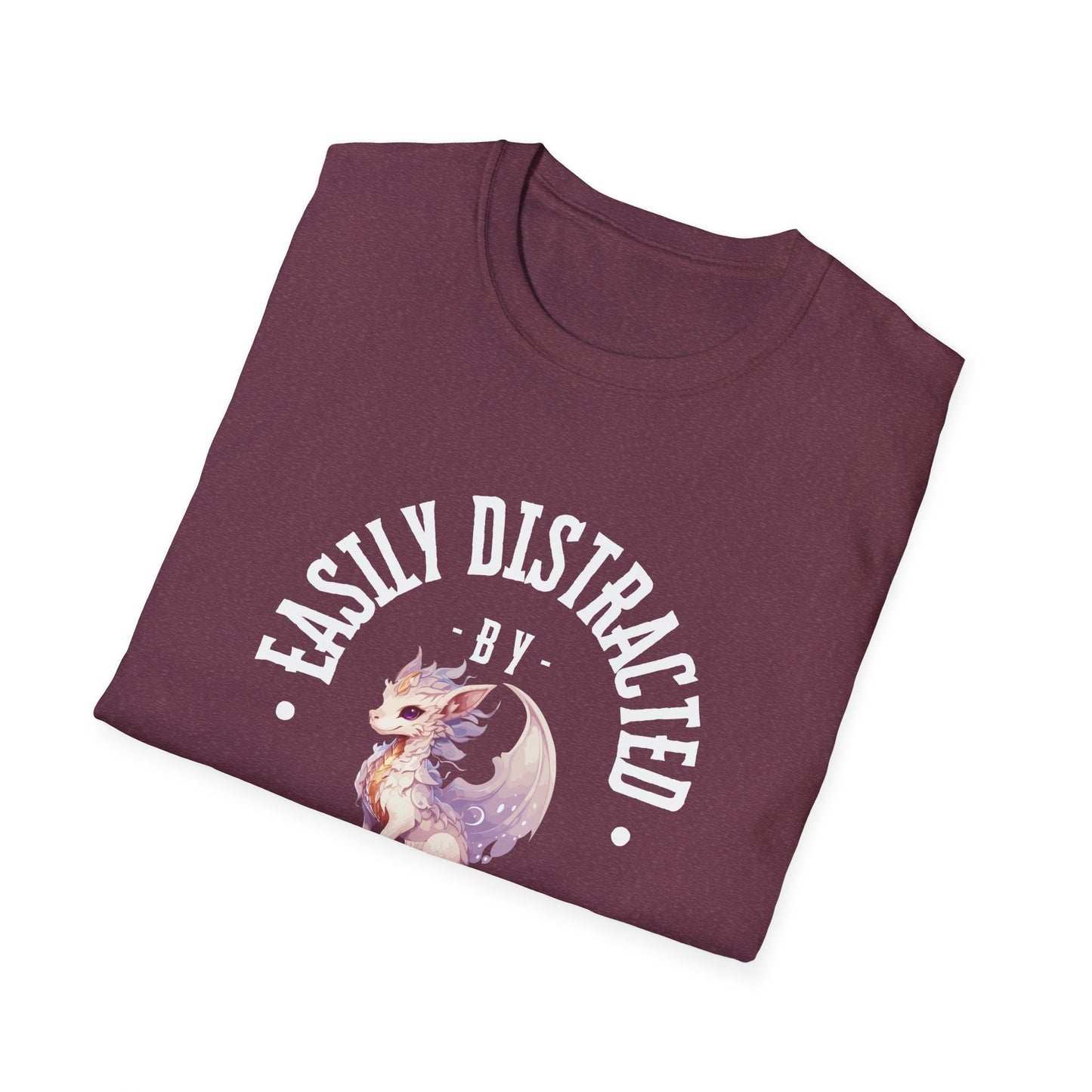Easily Distracted by Dragons Unisex Softstyle T-Shirt