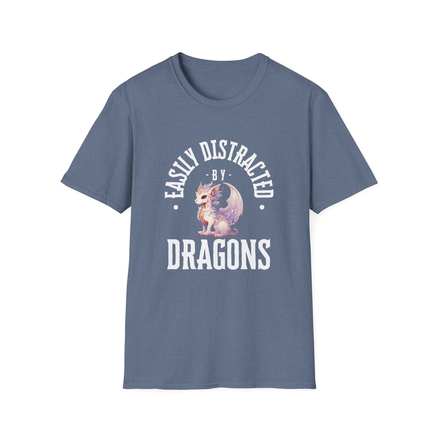 Easily Distracted by Dragons Unisex Softstyle T-Shirt