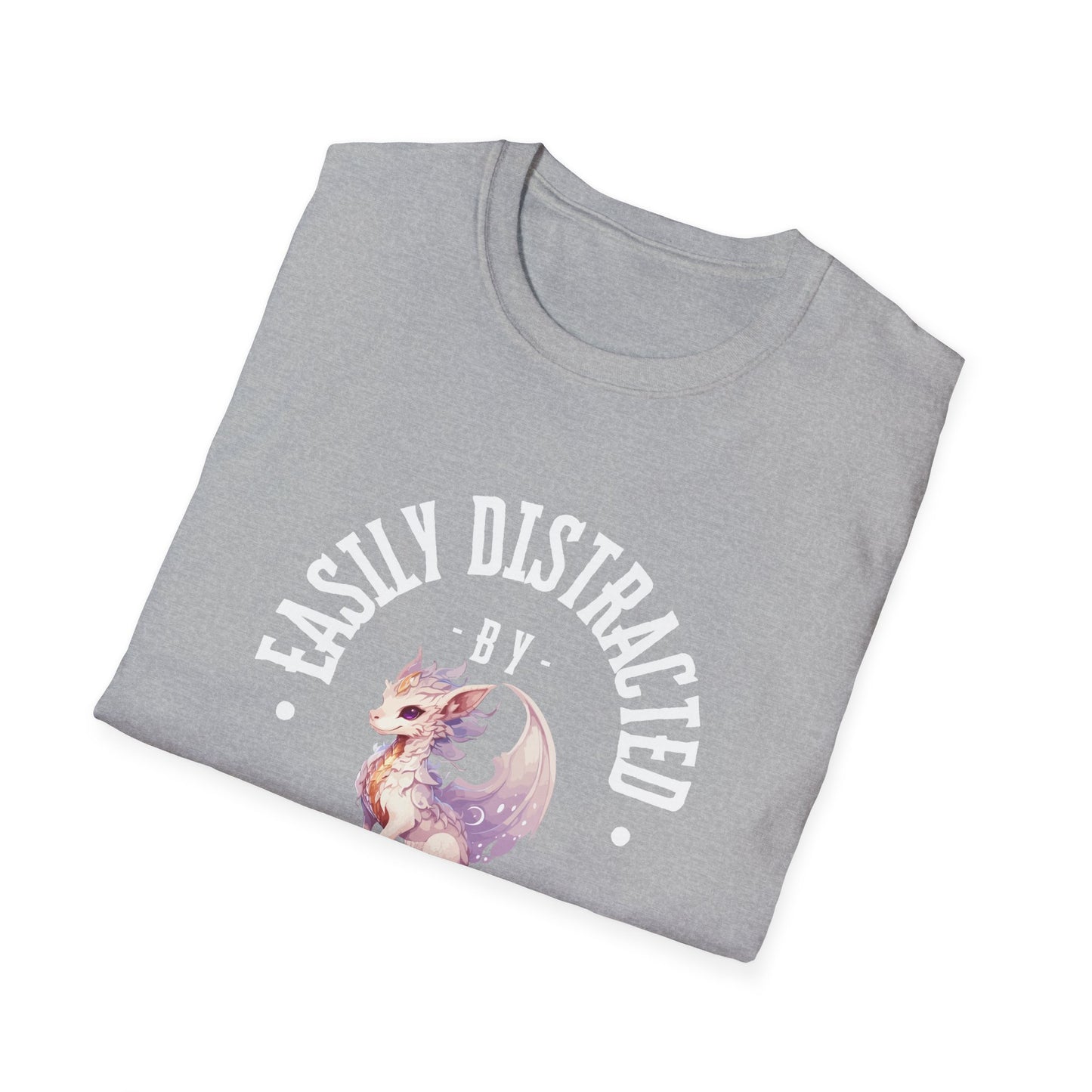 Easily Distracted by Dragons Unisex Softstyle T-Shirt