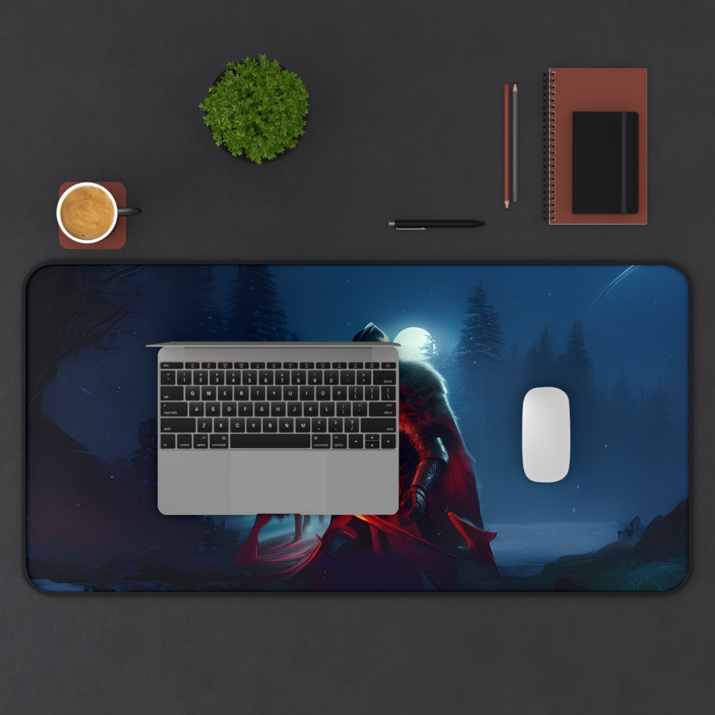 Blood Moon Sentinel Gaming Desk Mat