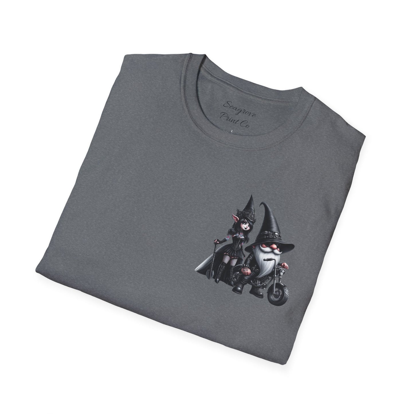 “Gothic Vibes, Midnight Rides” Unisex Softstyle T-Shirt