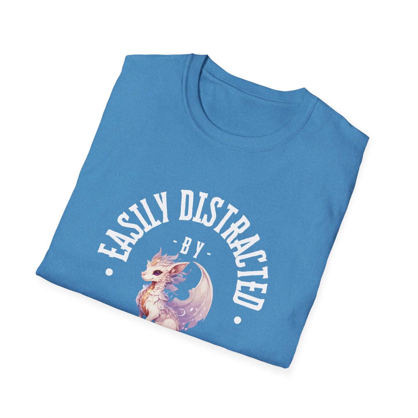 Easily Distracted by Dragons Unisex Softstyle T-Shirt