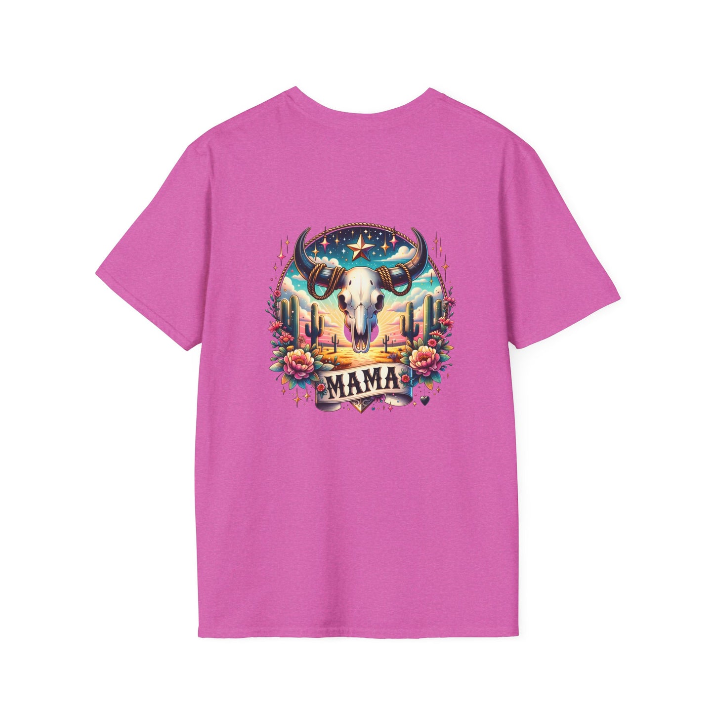 “Mama” Bull Skull Unisex Softstyle T-Shirt